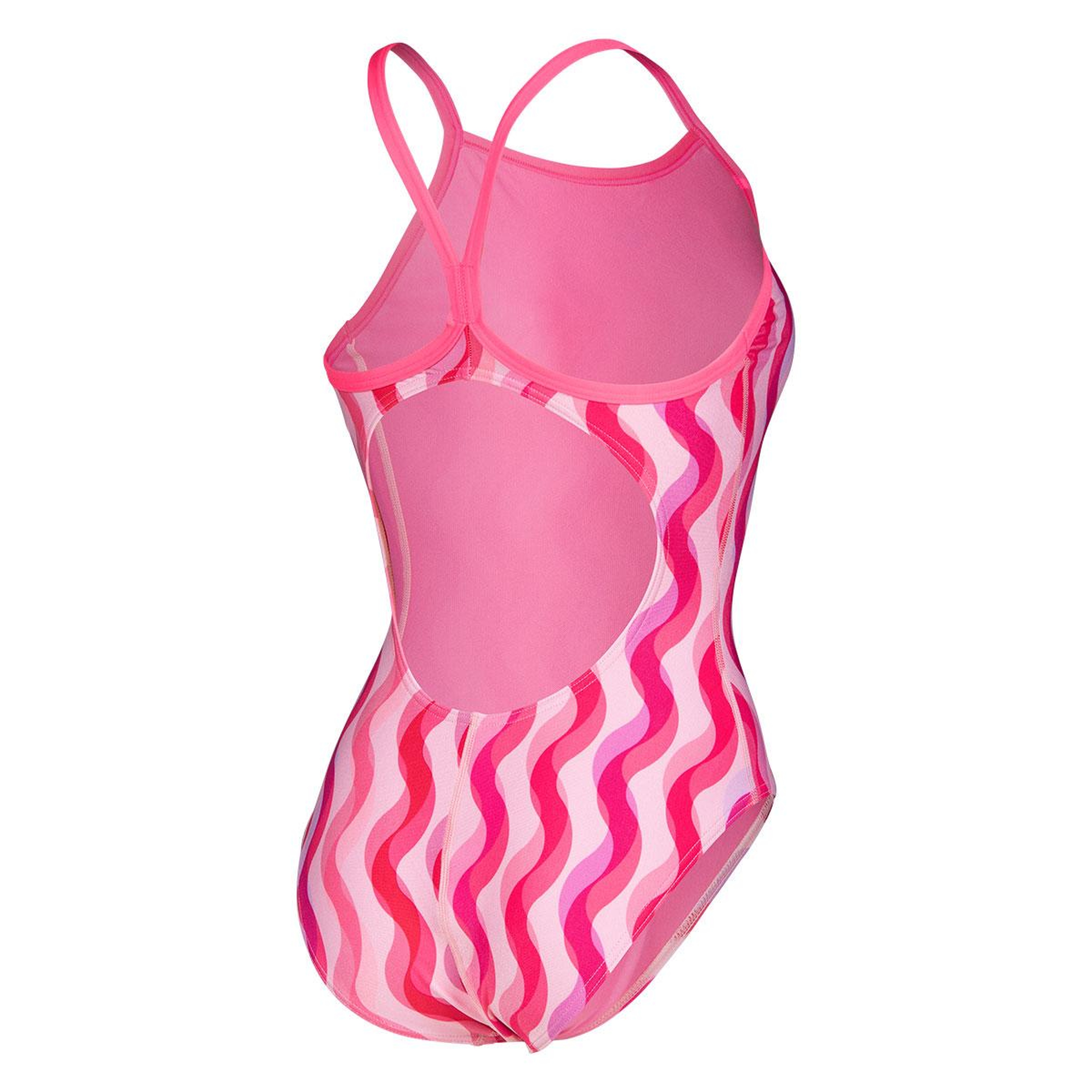 Ripple Print Swimsuit Lightdrop Kadın Pembe Yüzücü Mayosu 010980990