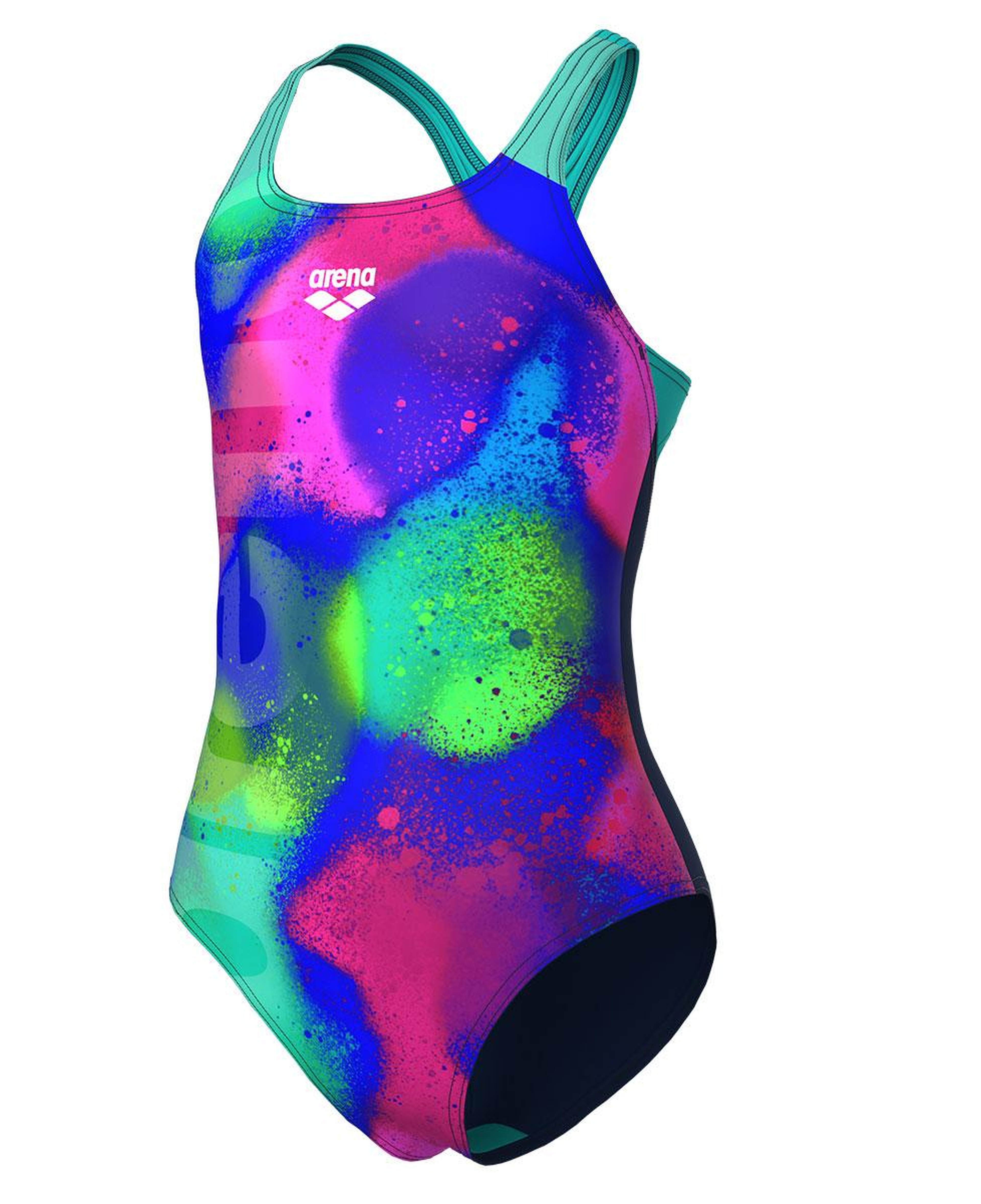 Spray Paint Swim Pro Back Çocuk Lacivert Yüzücü Mayosu 010286740