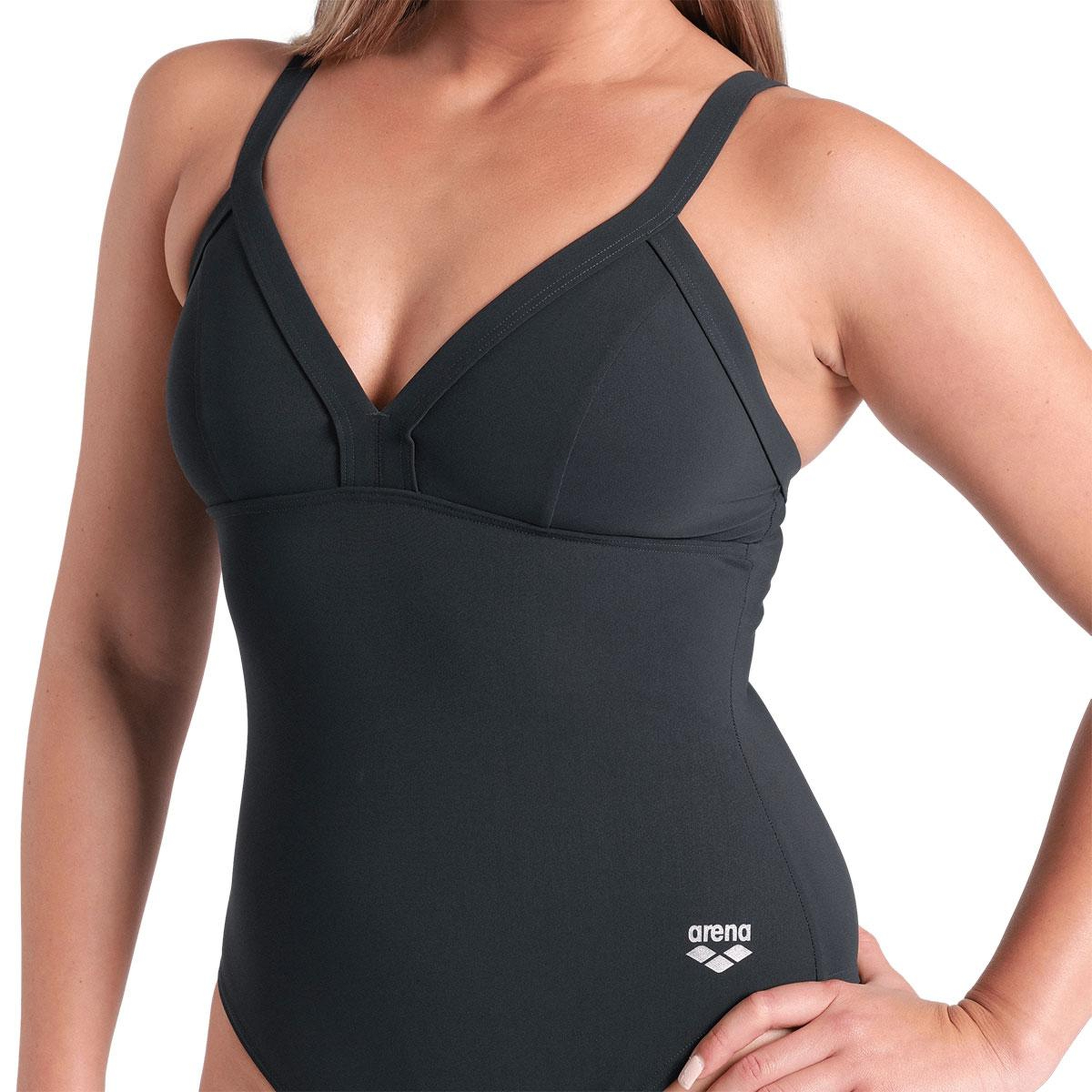 Lara Soft Curve Back Kadın Siyah Yüzücü Mayosu 008119550