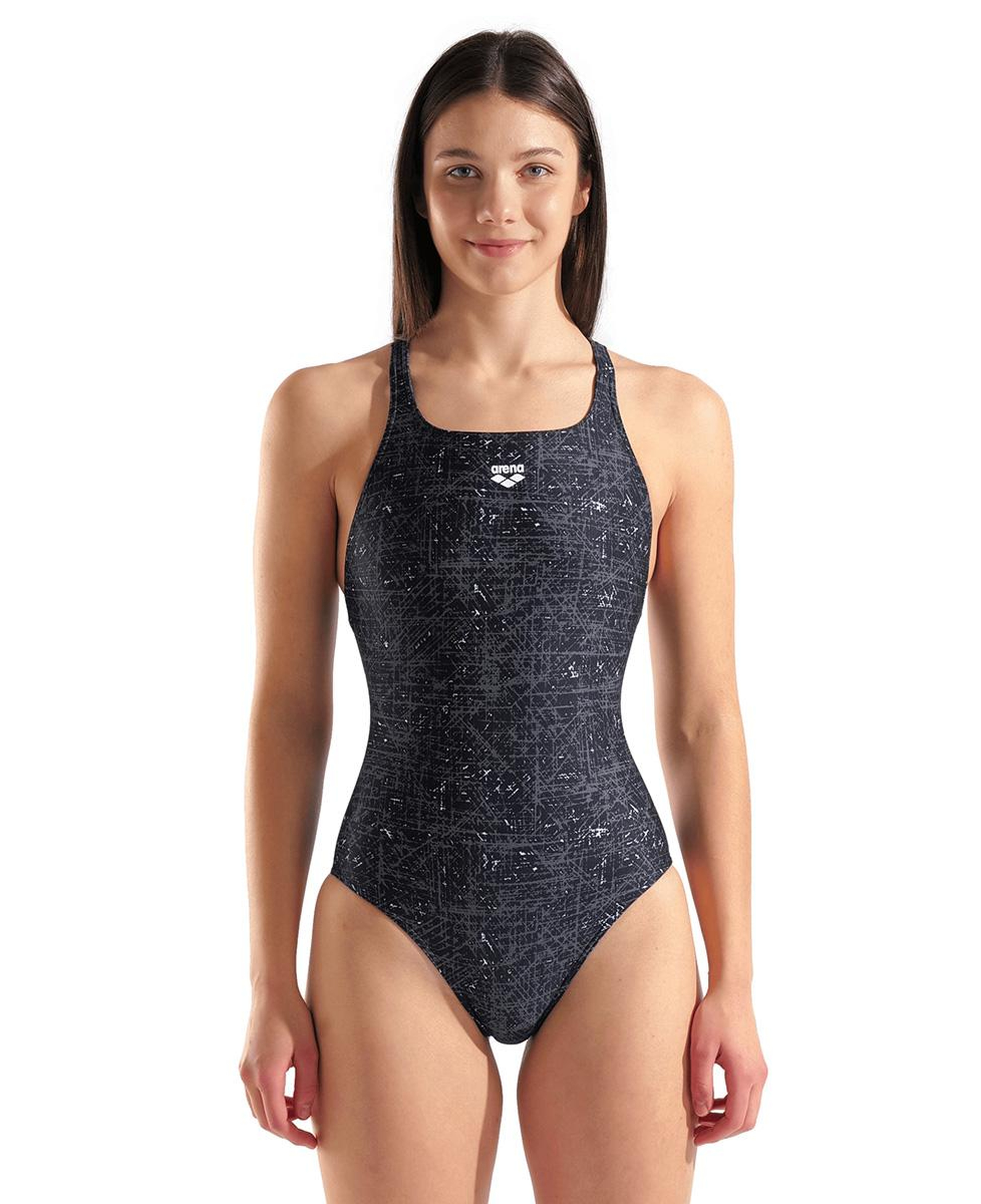 Ribbed Swim Pro Back Kadın Siyah Yüzücü Mayosu 010168550
