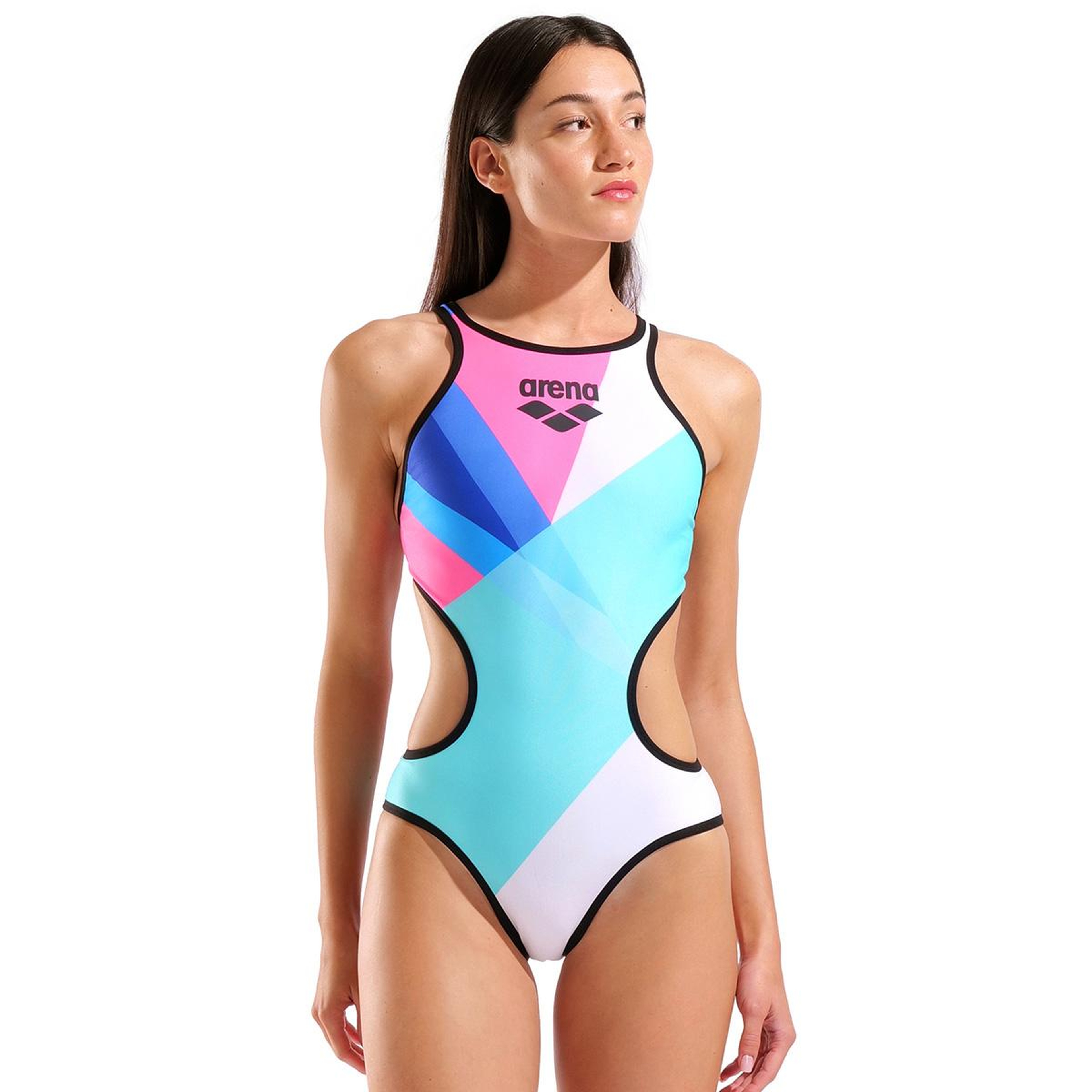One Placement Swimsuit Tech Back Kadın Çok Renkli Yüzücü Mayo 010671505
