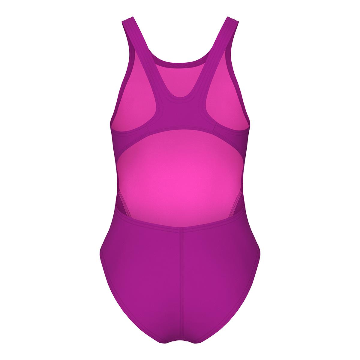 Girl's Team Swim Tech Solid Çocuk Pembe Yüzücü Mayo 004764905