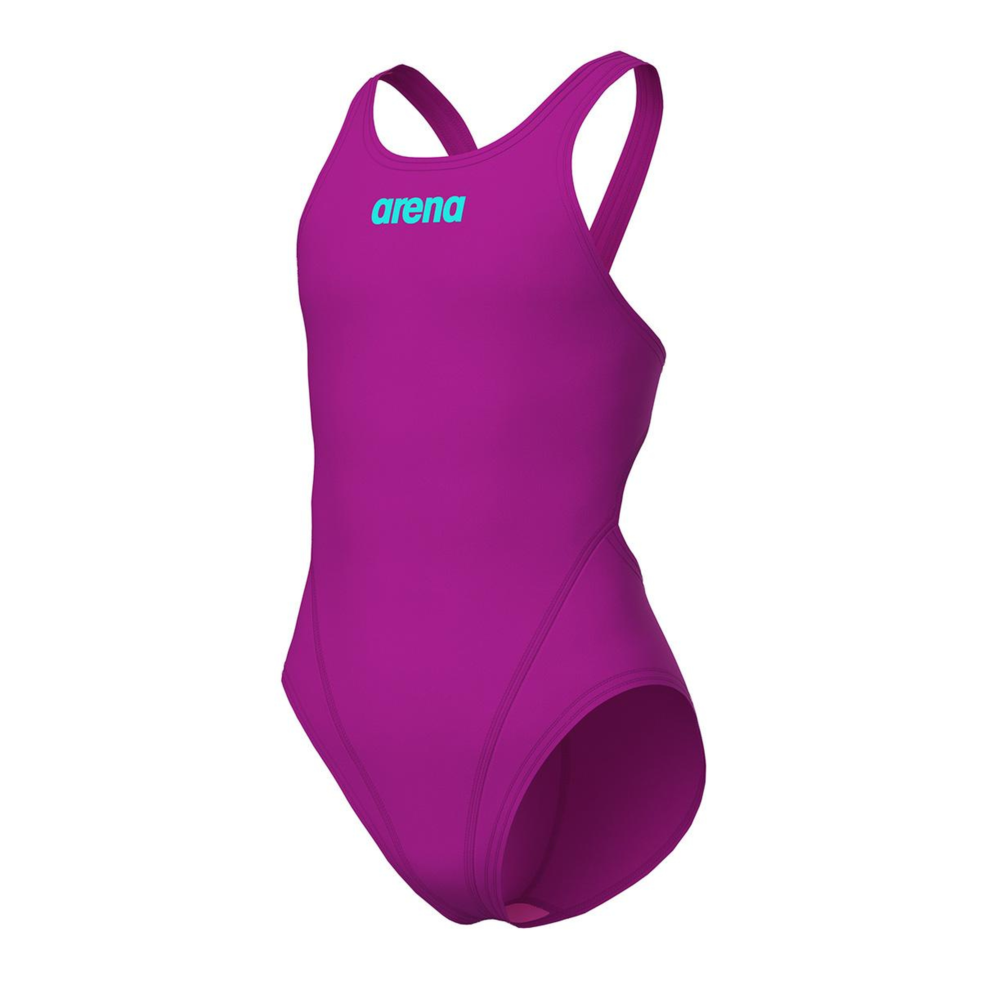 Girl's Team Swim Tech Solid Çocuk Pembe Yüzücü Mayo 004764905