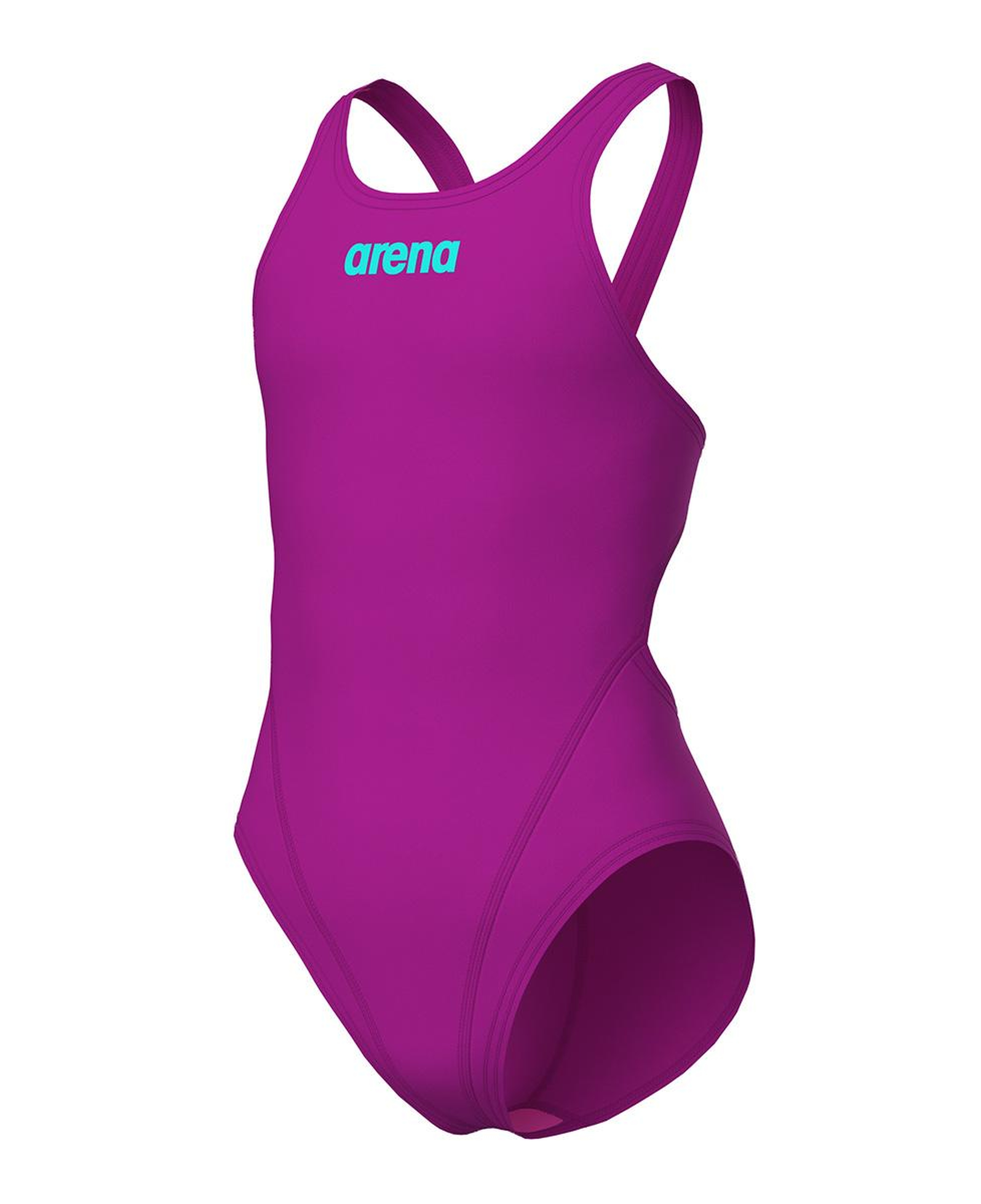 Girl's Team Swim Tech Solid Çocuk Pembe Yüzücü Mayo 004764905