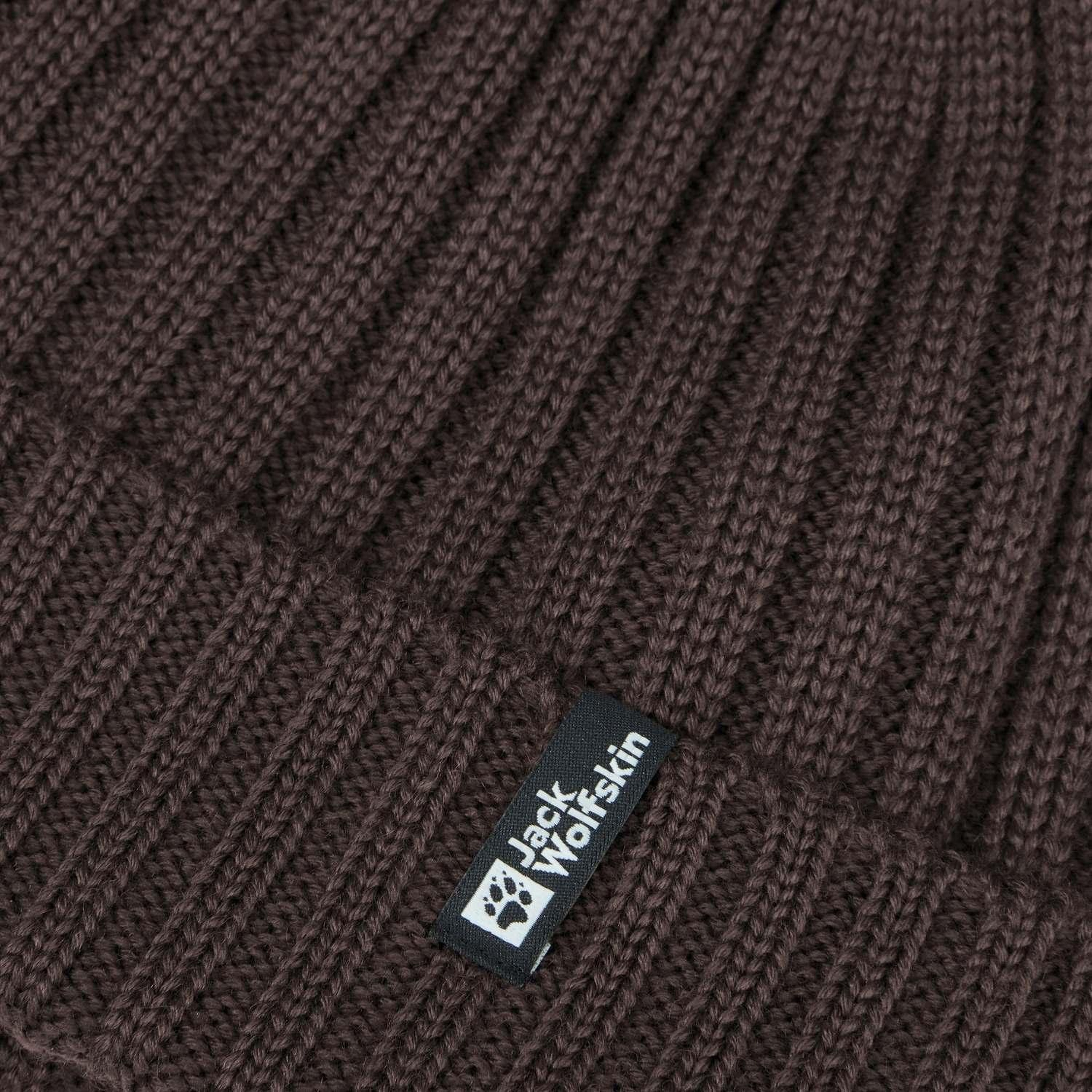 Jack Wolfskin Rib Knit Beanie Unisex Kahverengi Bere