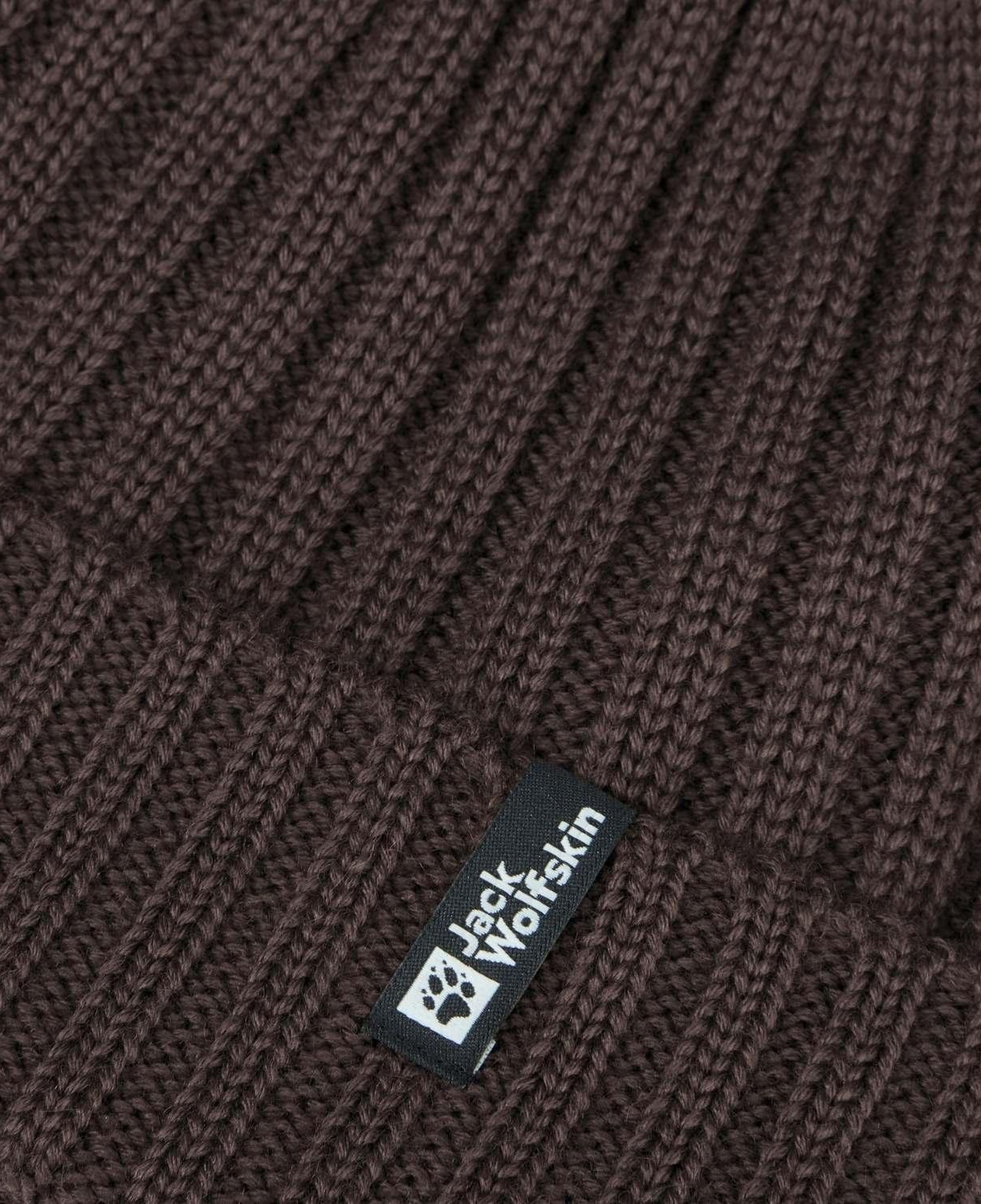 Jack Wolfskin Rib Knit Beanie Unisex Kahverengi Bere