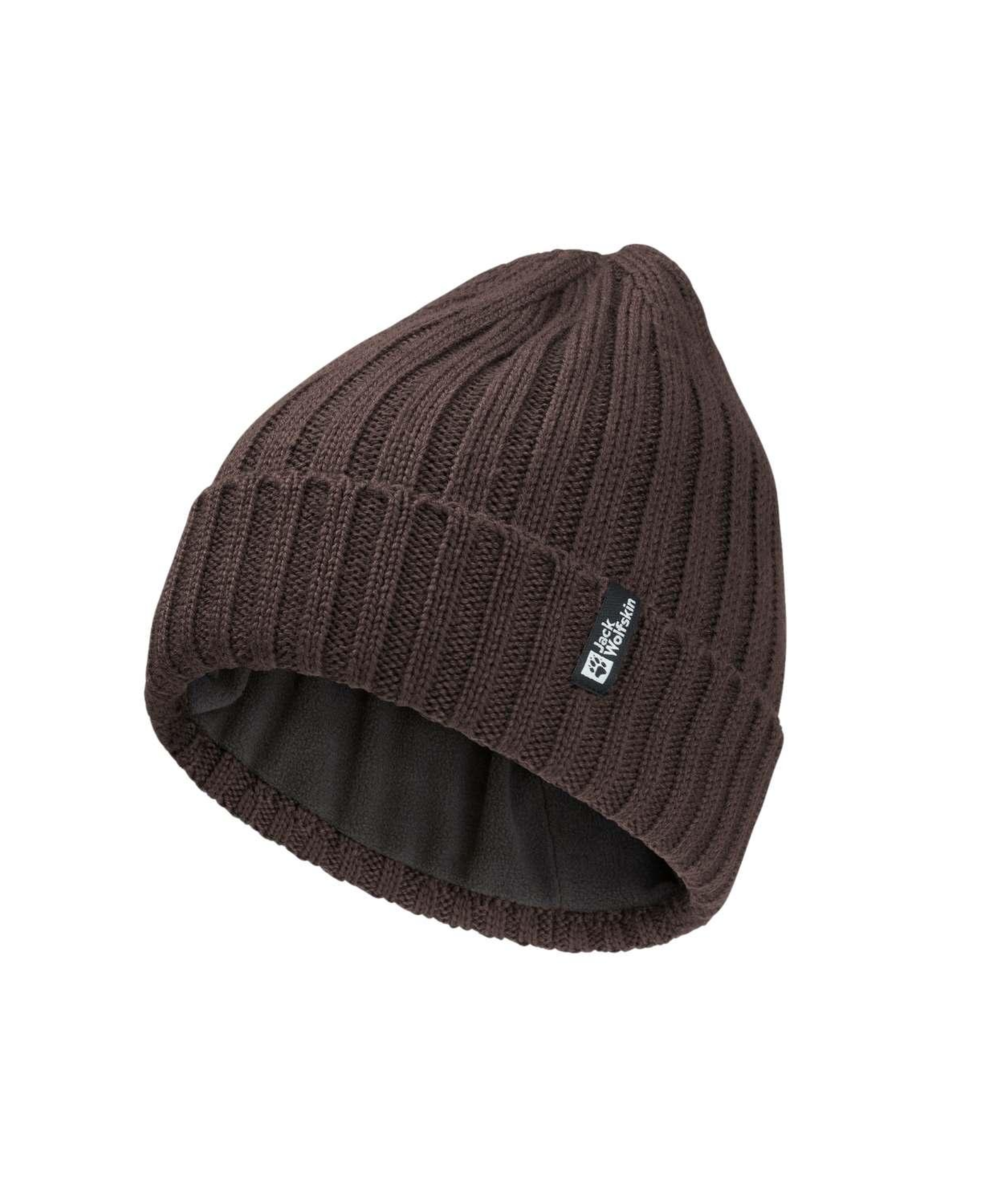 Jack Wolfskin Rib Knit Beanie Unisex Kahverengi Bere