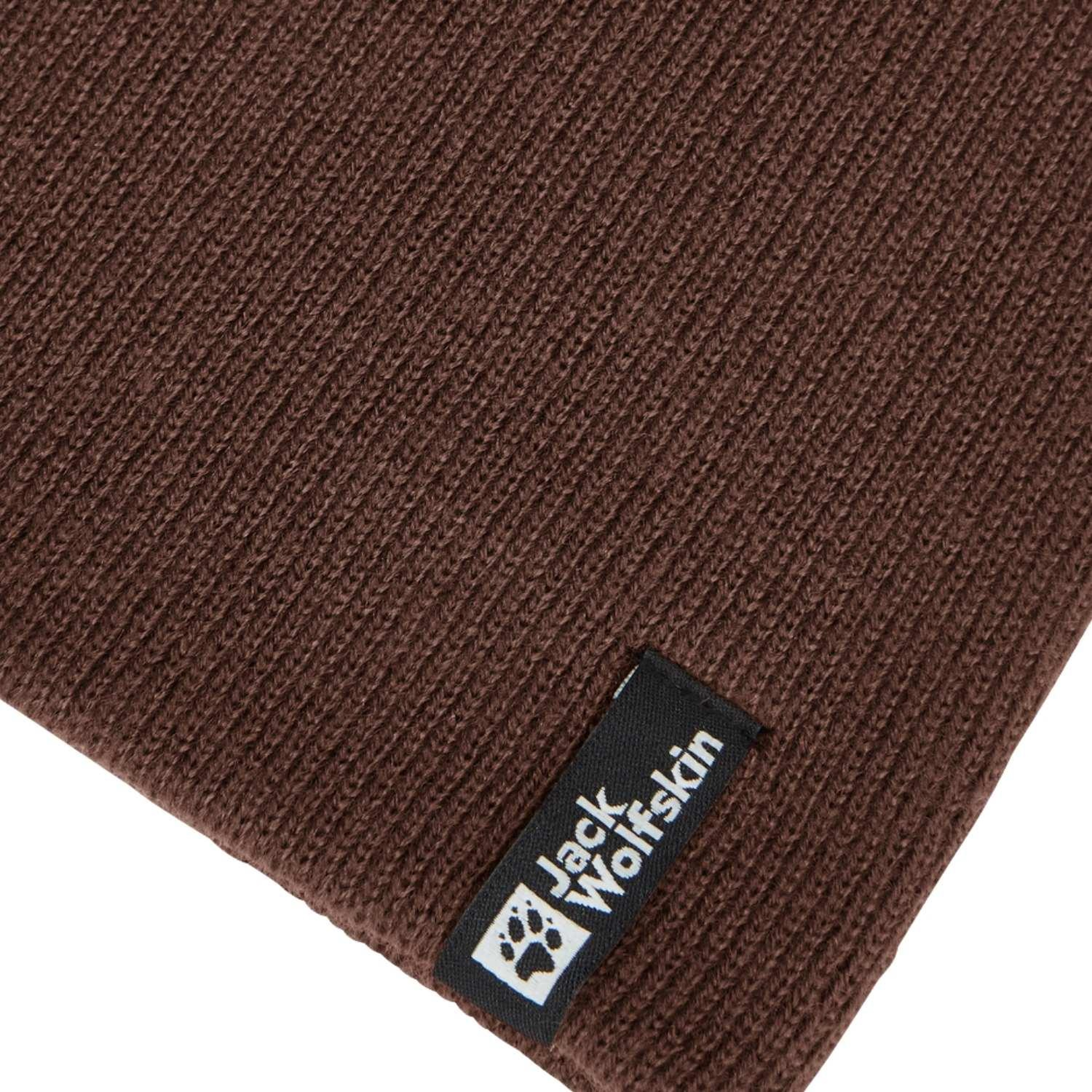 Jack Wolfskin Rib Beanie Unisex Kahverengi Bere