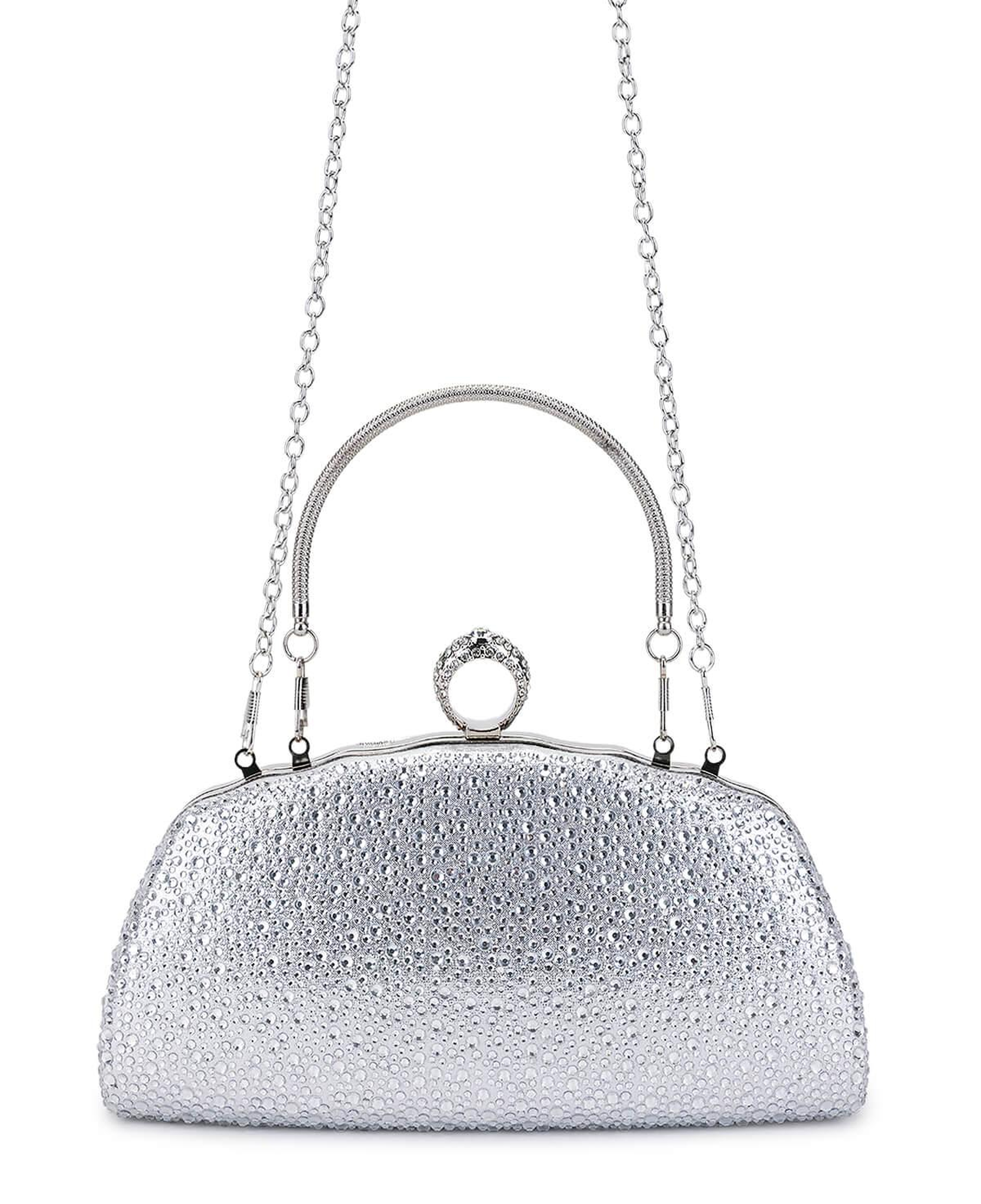 Tamer Tanca Kadın Vegan Gri Abiye Çanta