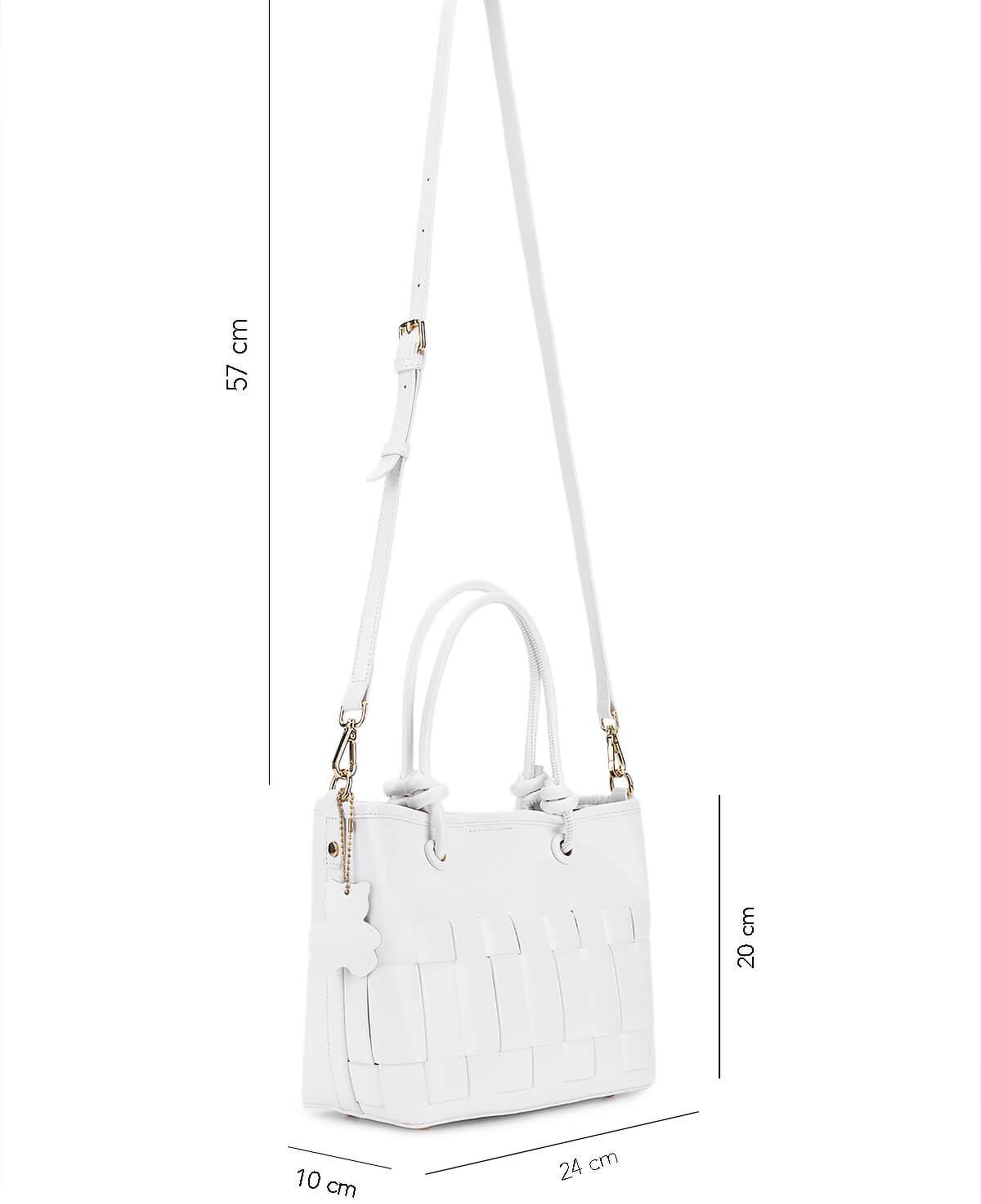 Tamer Tanca Kadın Suni Deri Beyaz Kol Çantası