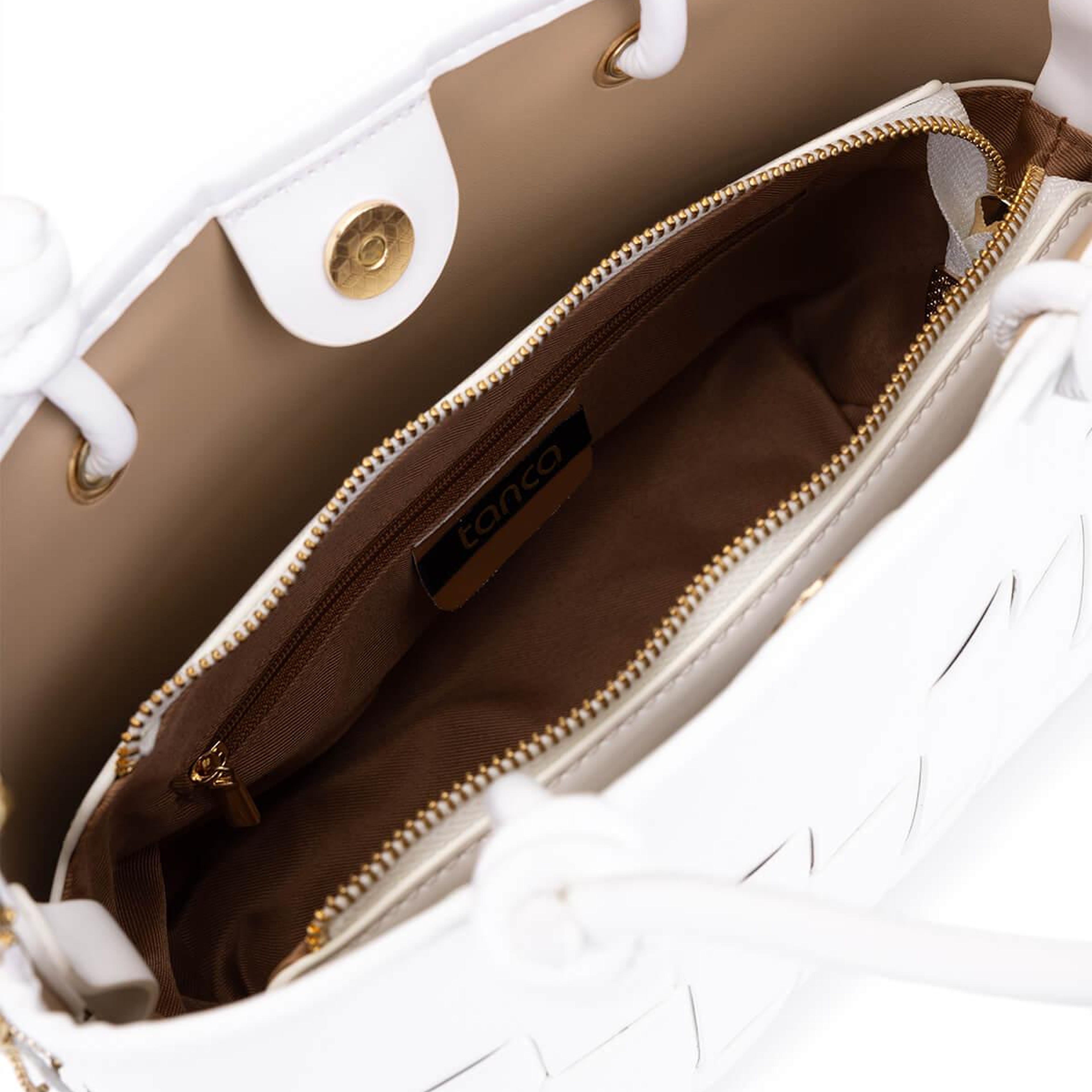 Tamer Tanca Kadın Suni Deri Beyaz Kol Çantası