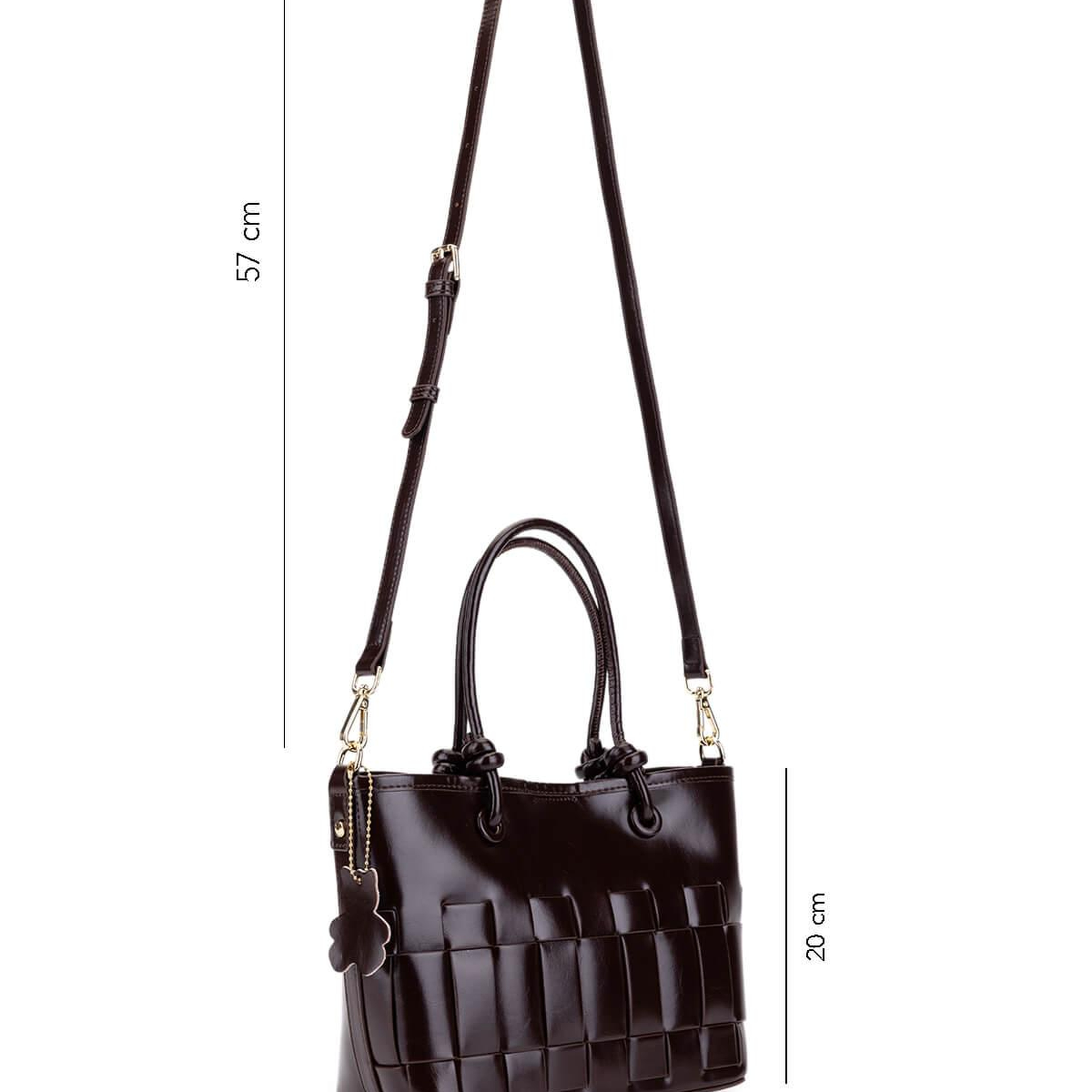 Tamer Tanca Kadın Suni Deri Kahverengi Kol Çantası