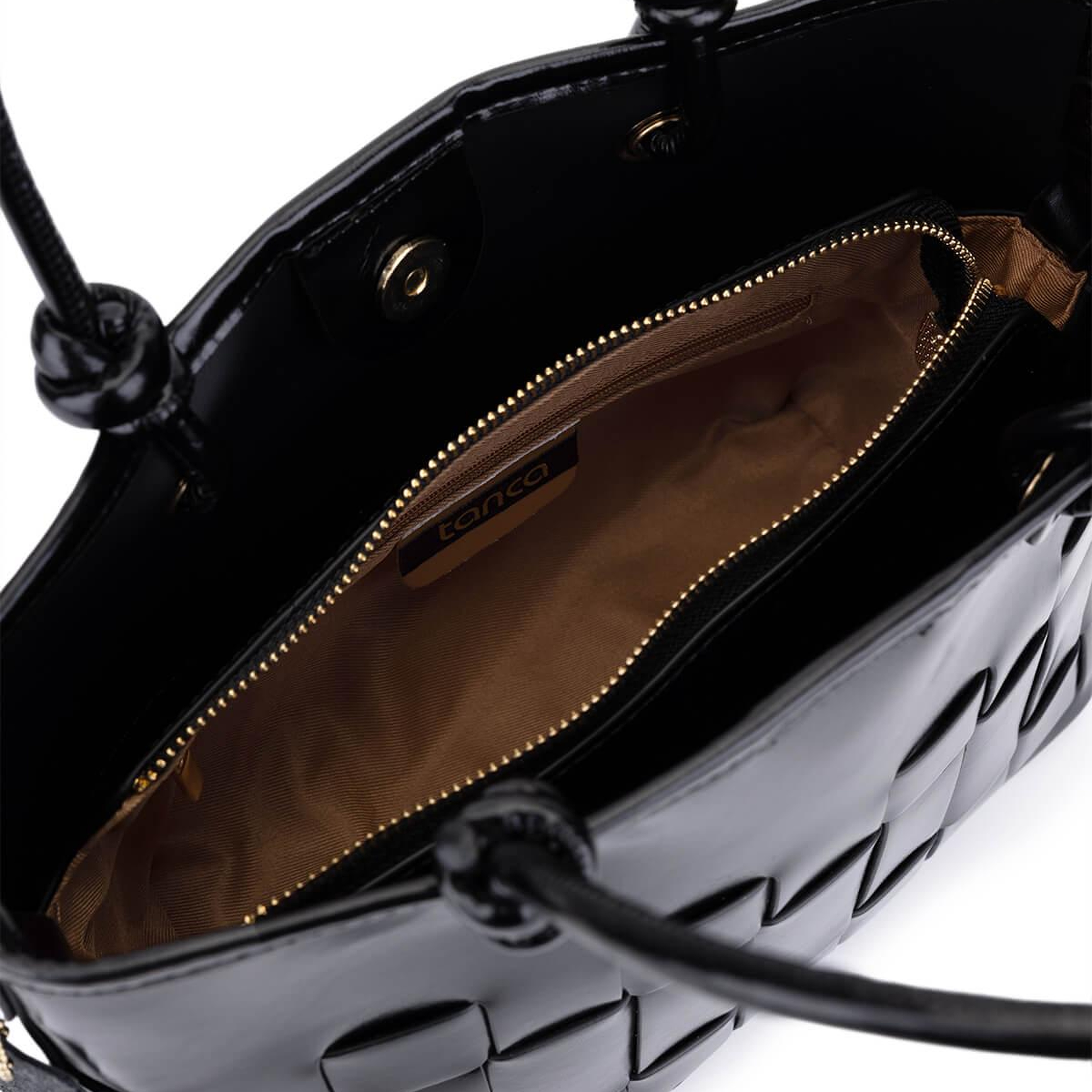 Tamer Tanca Kadın Suni Deri Siyah Kol Çantası