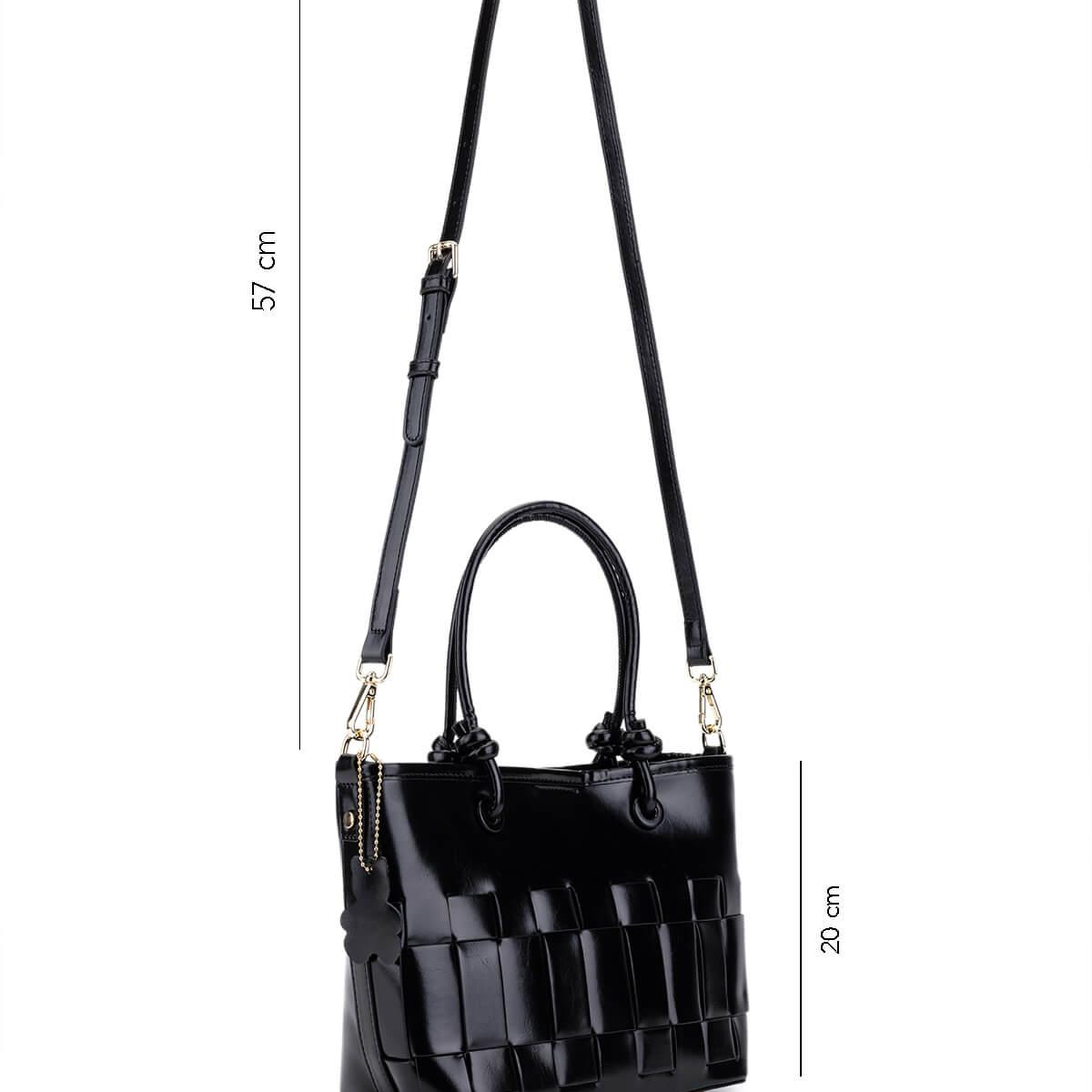 Tamer Tanca Kadın Suni Deri Siyah Kol Çantası