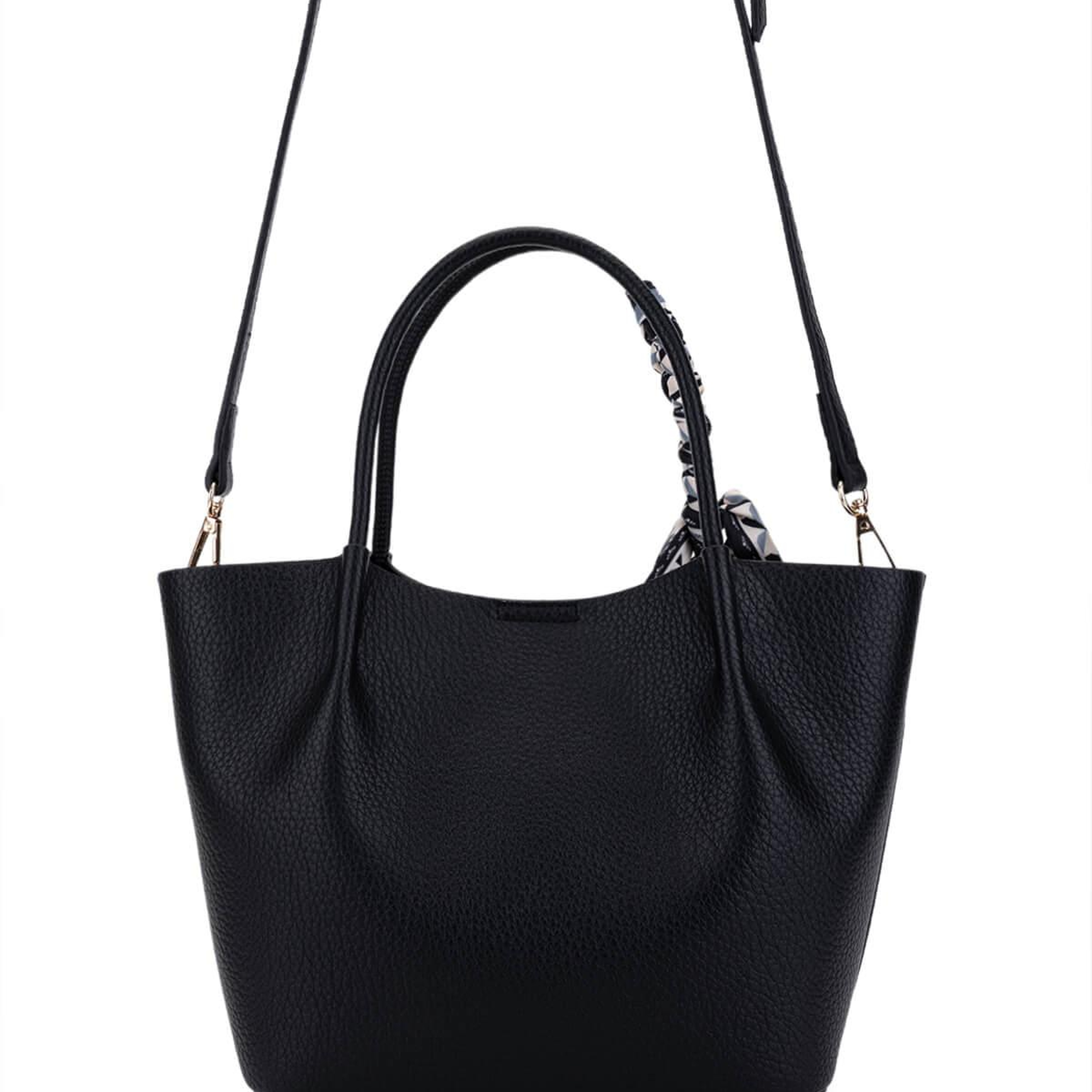 Tamer Tanca Kadın Suni Deri Siyah Kol Çantası