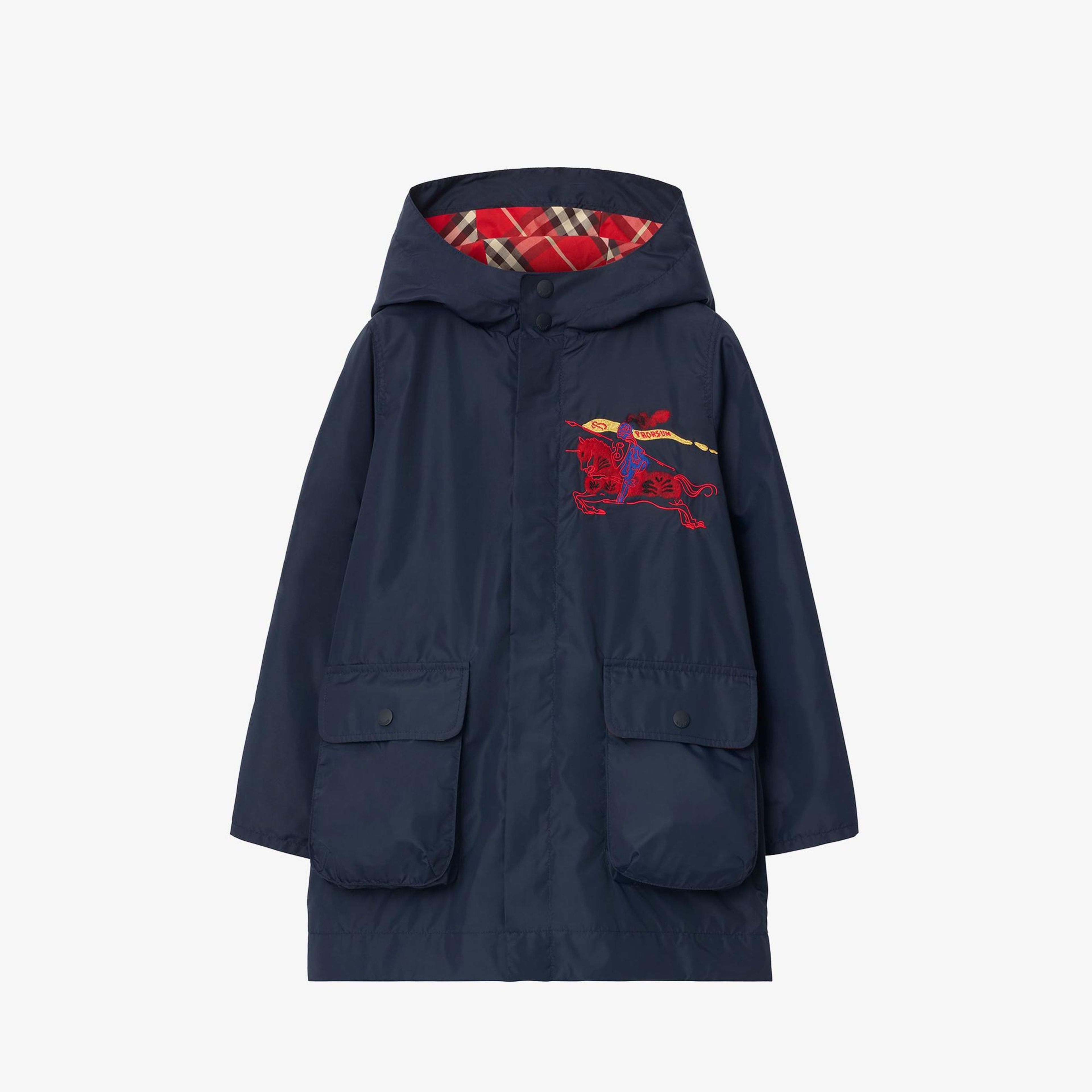 Burberry Watercolour Ekd Nylon Çocuk Lacivert Parka