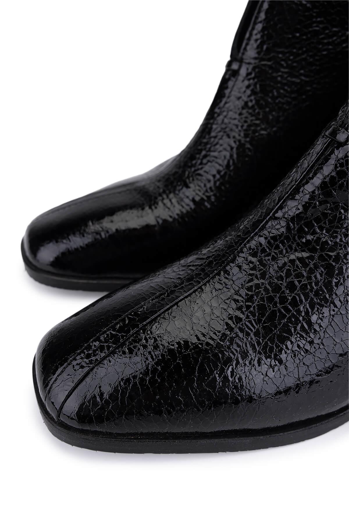 Tamer Tanca Kadın Hakiki Deri Siyah Casual Bot