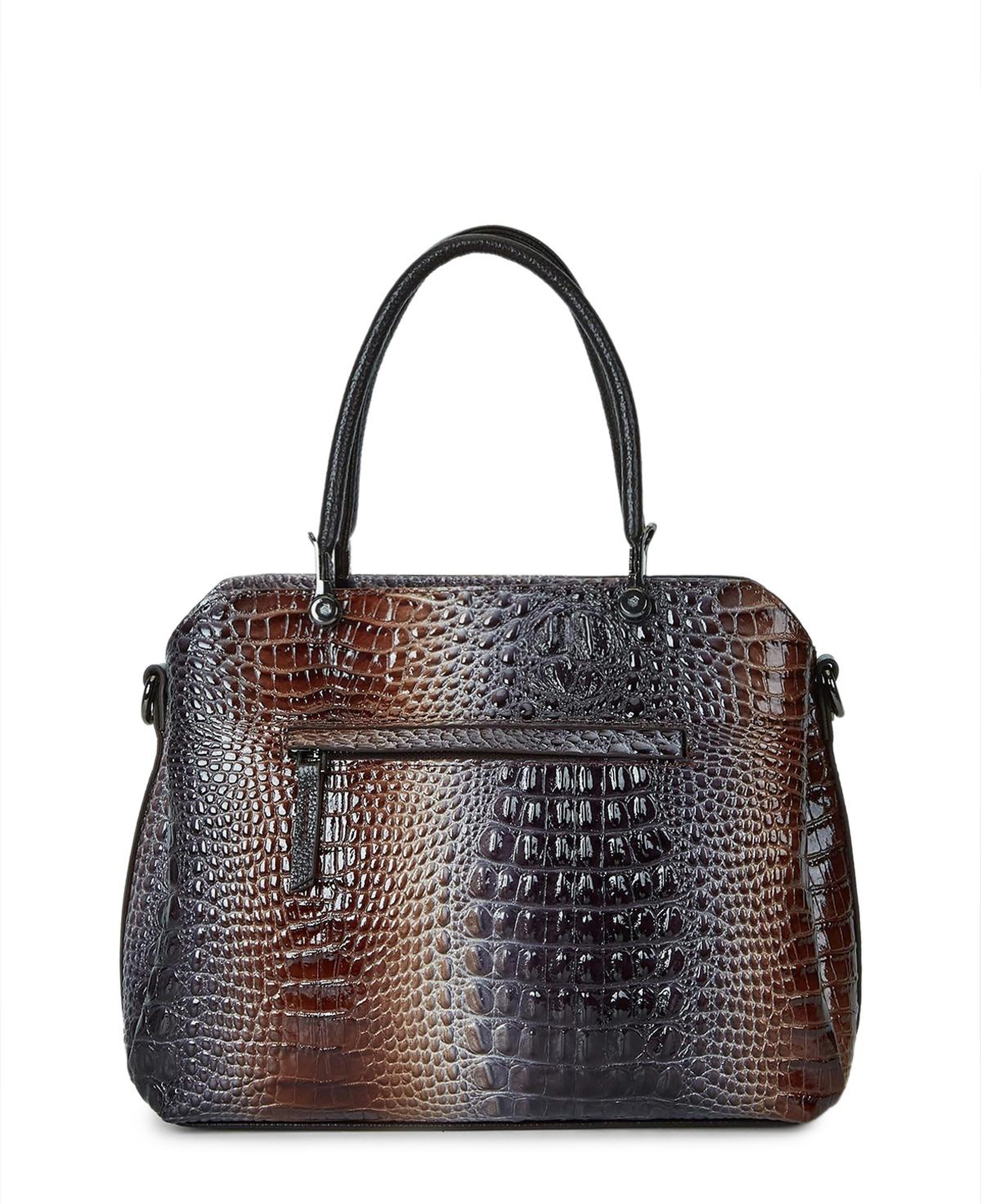 Tamer Tanca Kadın Hakiki Deri Vizon/Lacivert Kol Çantası