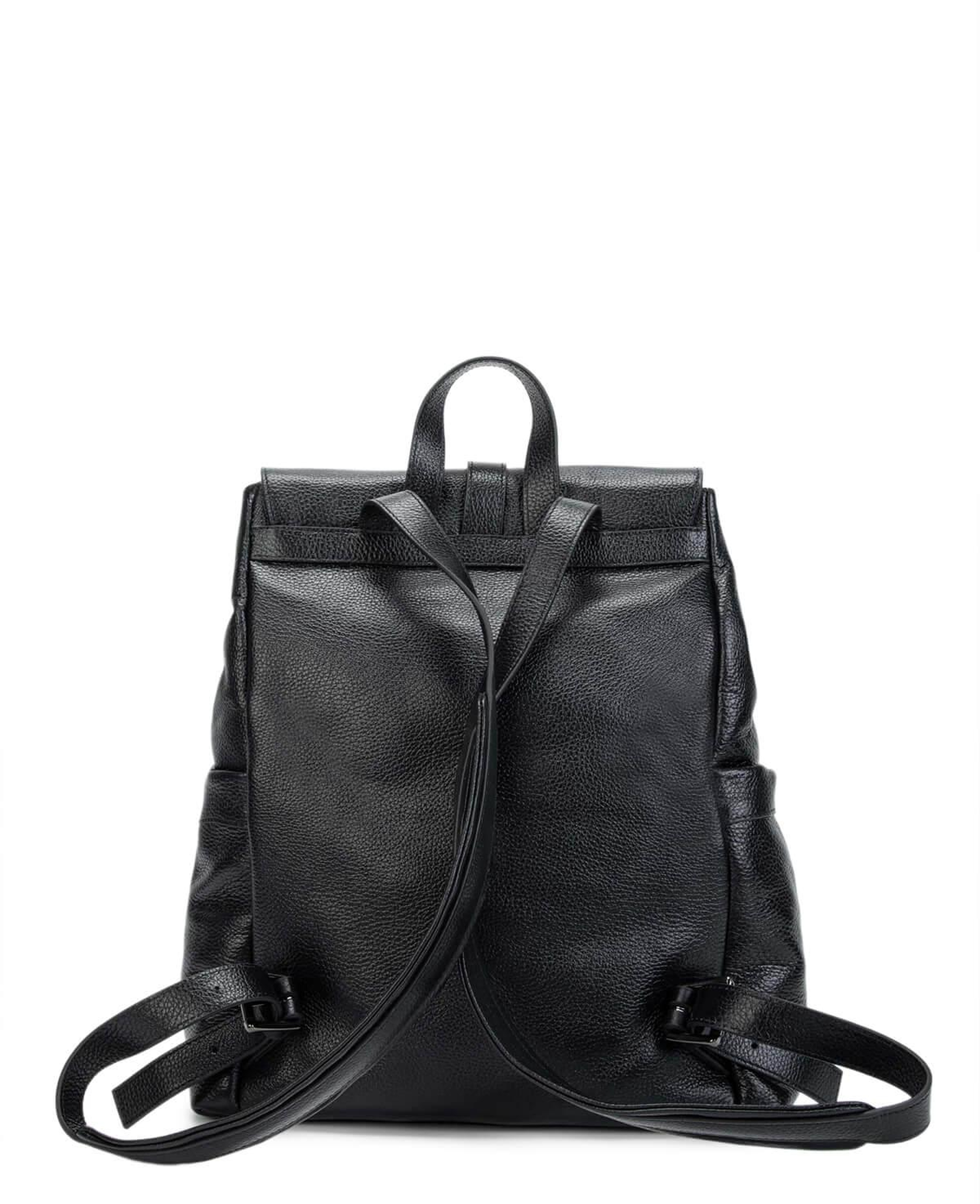 Tamer Tanca Erkek Hakiki Deri Siyah Sırt Çantası