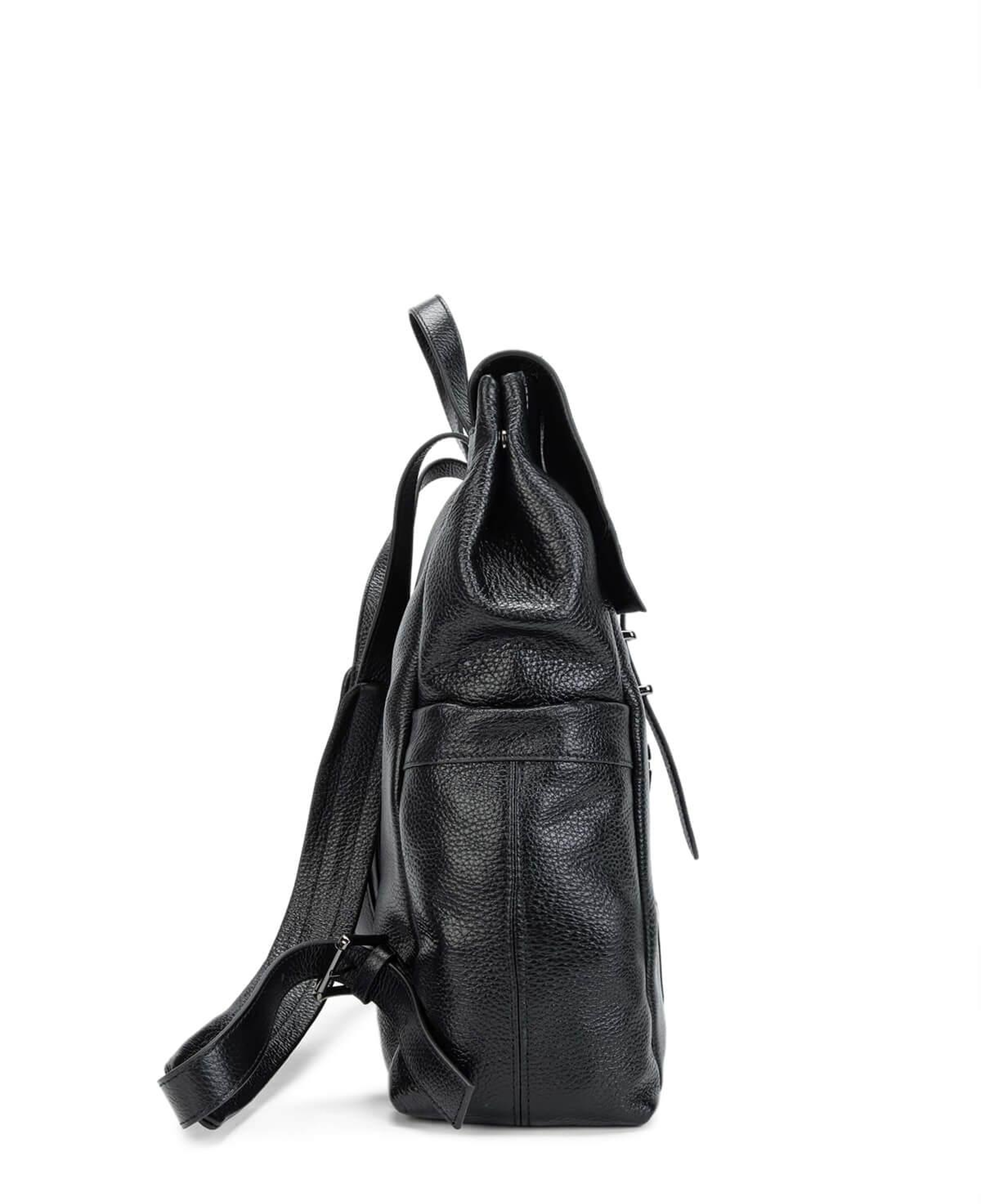 Tamer Tanca Erkek Hakiki Deri Siyah Sırt Çantası