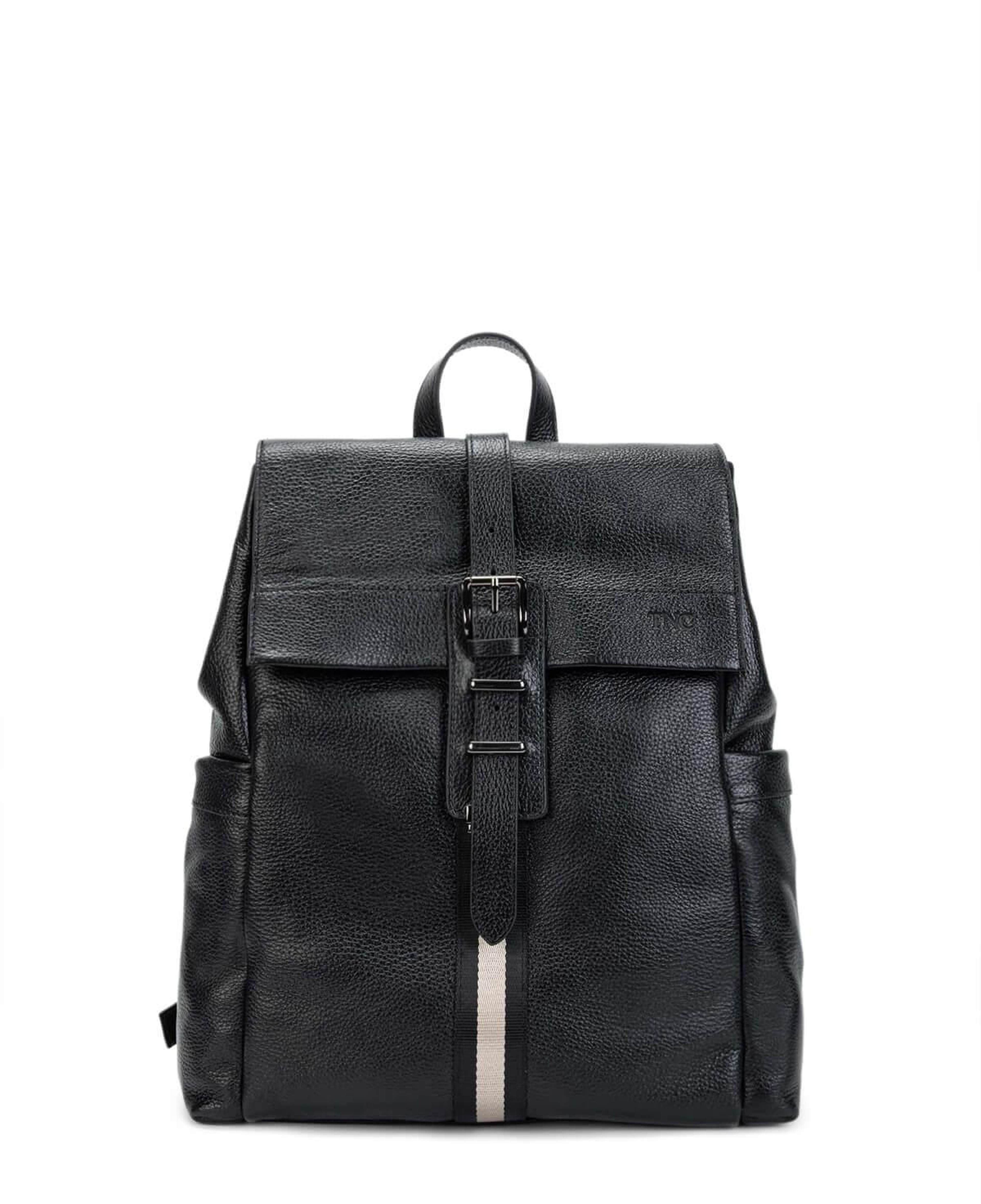 Tamer Tanca Erkek Hakiki Deri Siyah Sırt Çantası