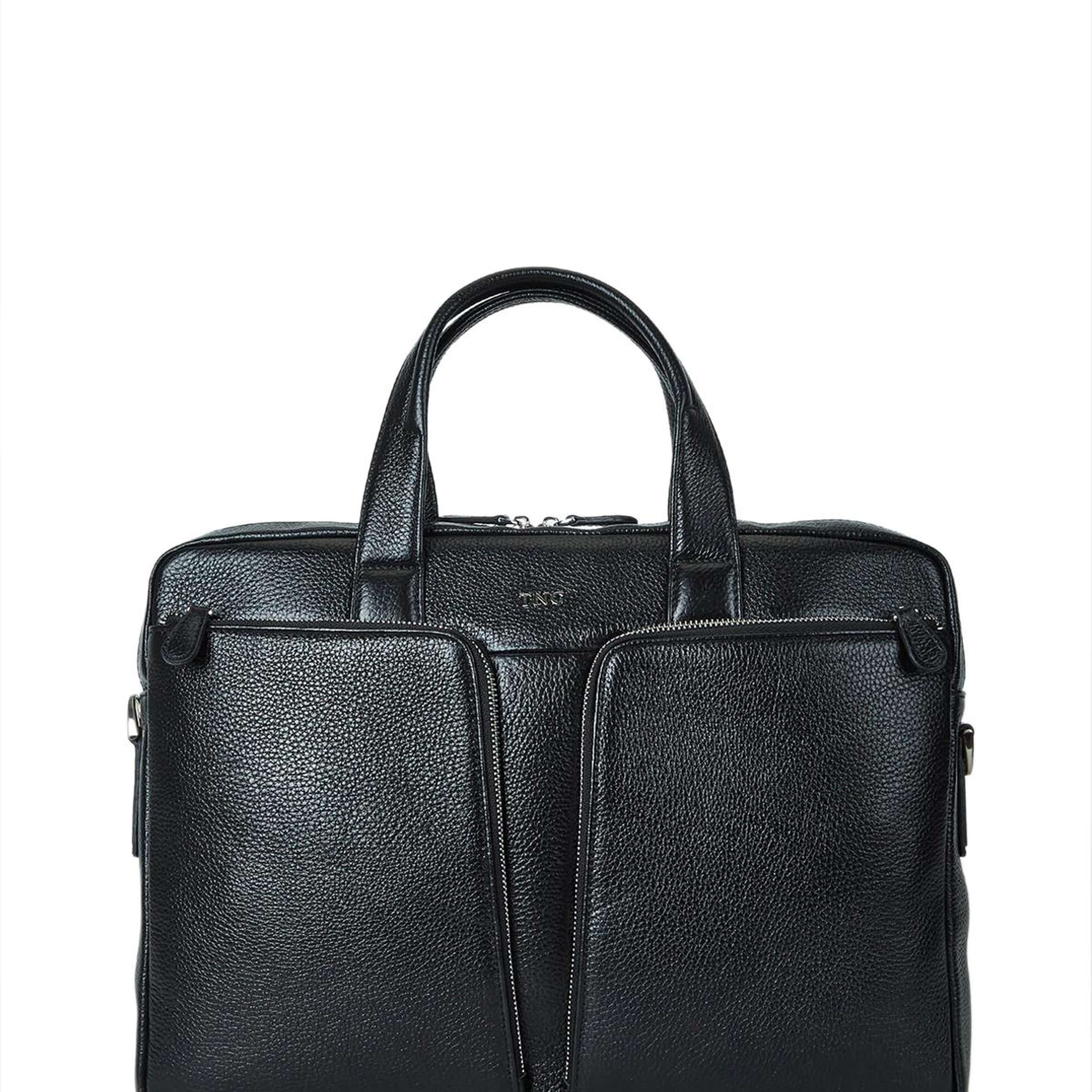 Tamer Tanca Erkek Hakiki Deri Siyah Evrak Çantası