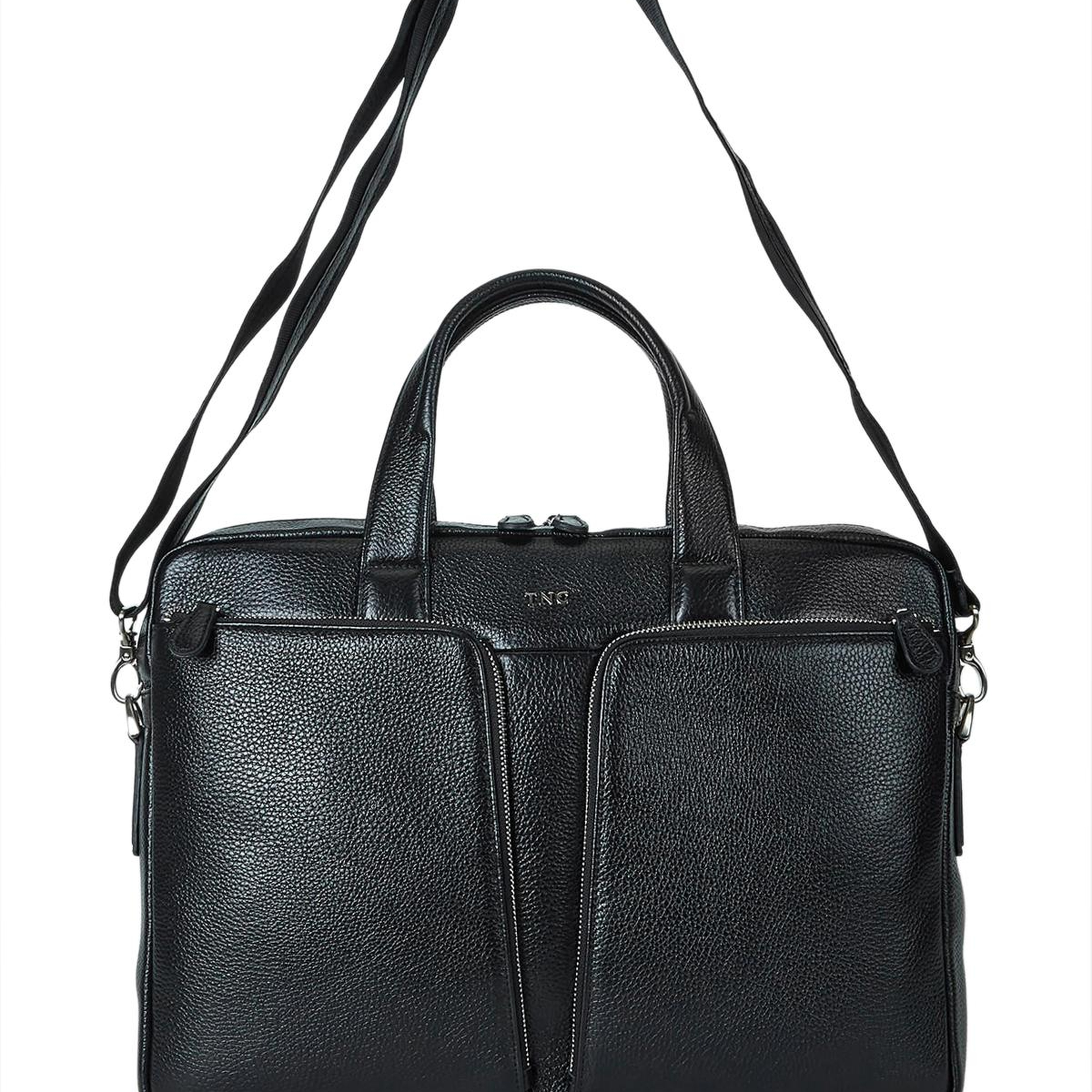 Tamer Tanca Erkek Hakiki Deri Siyah Evrak Çantası