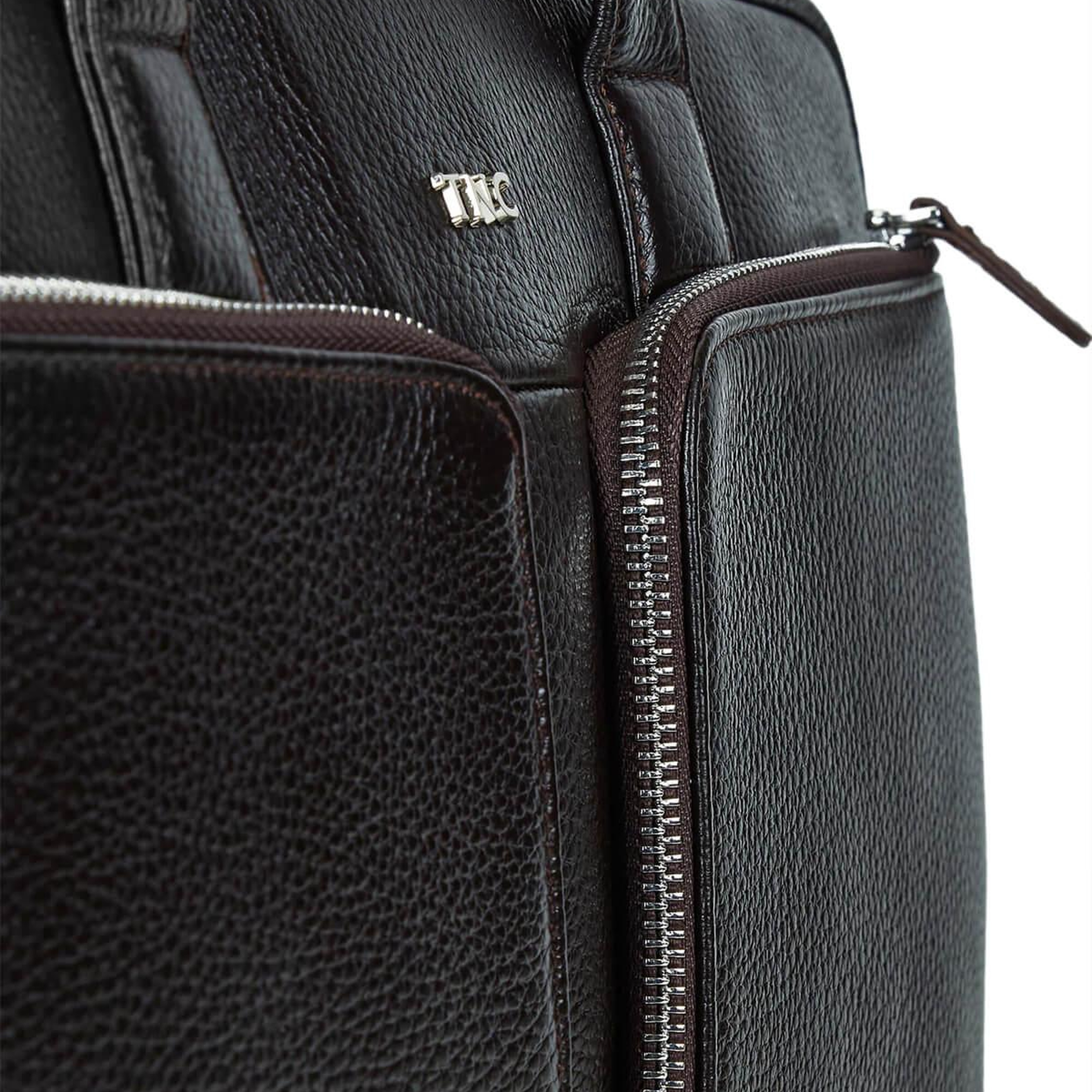 Tamer Tanca Erkek Hakiki Deri Kahverengi Evrak Çantası