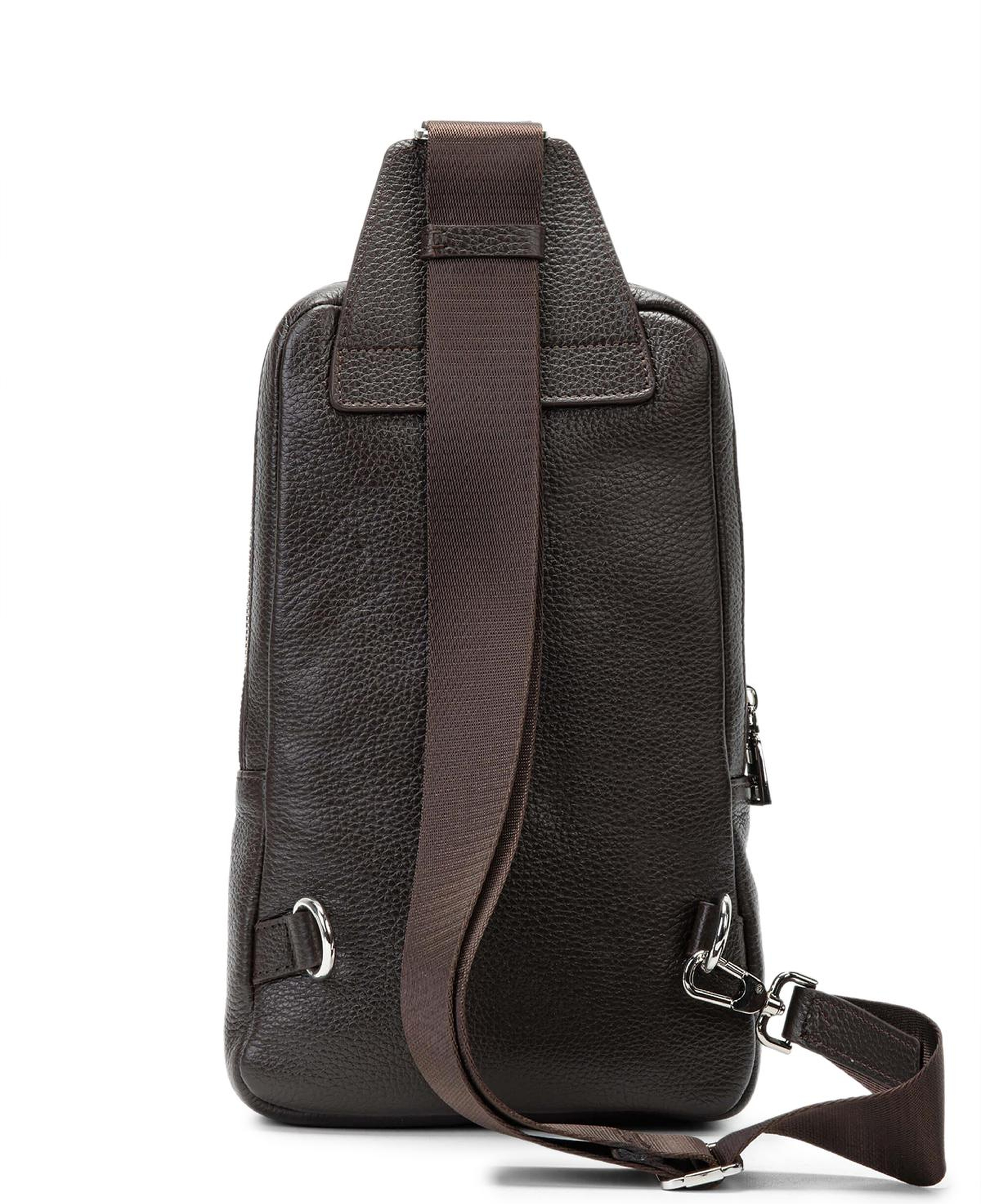 Tamer Tanca Erkek Hakiki Deri Kahverengi Body Bag Çanta