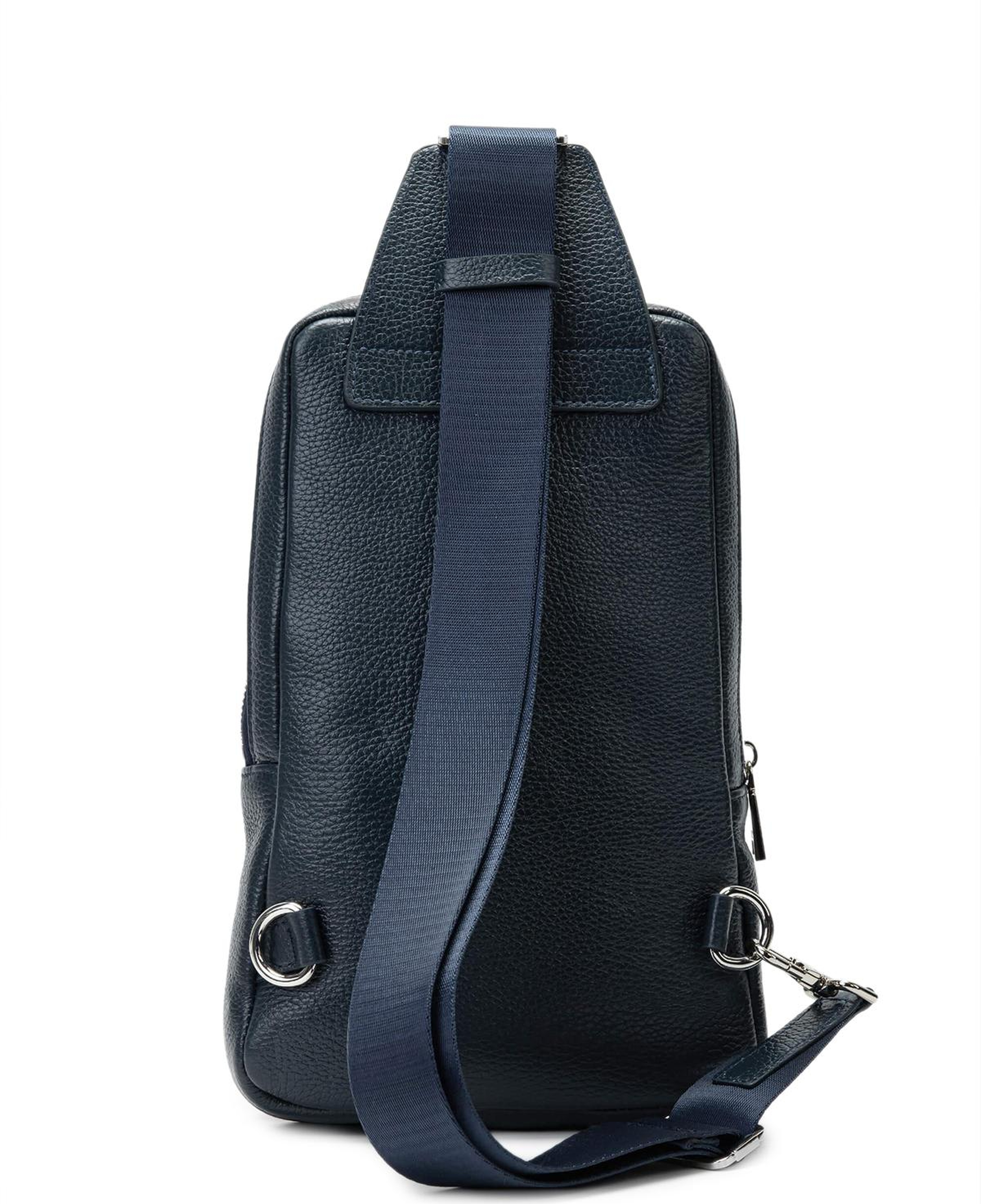 Tamer Tanca Erkek Hakiki Deri Lacivert Body Bag Çanta