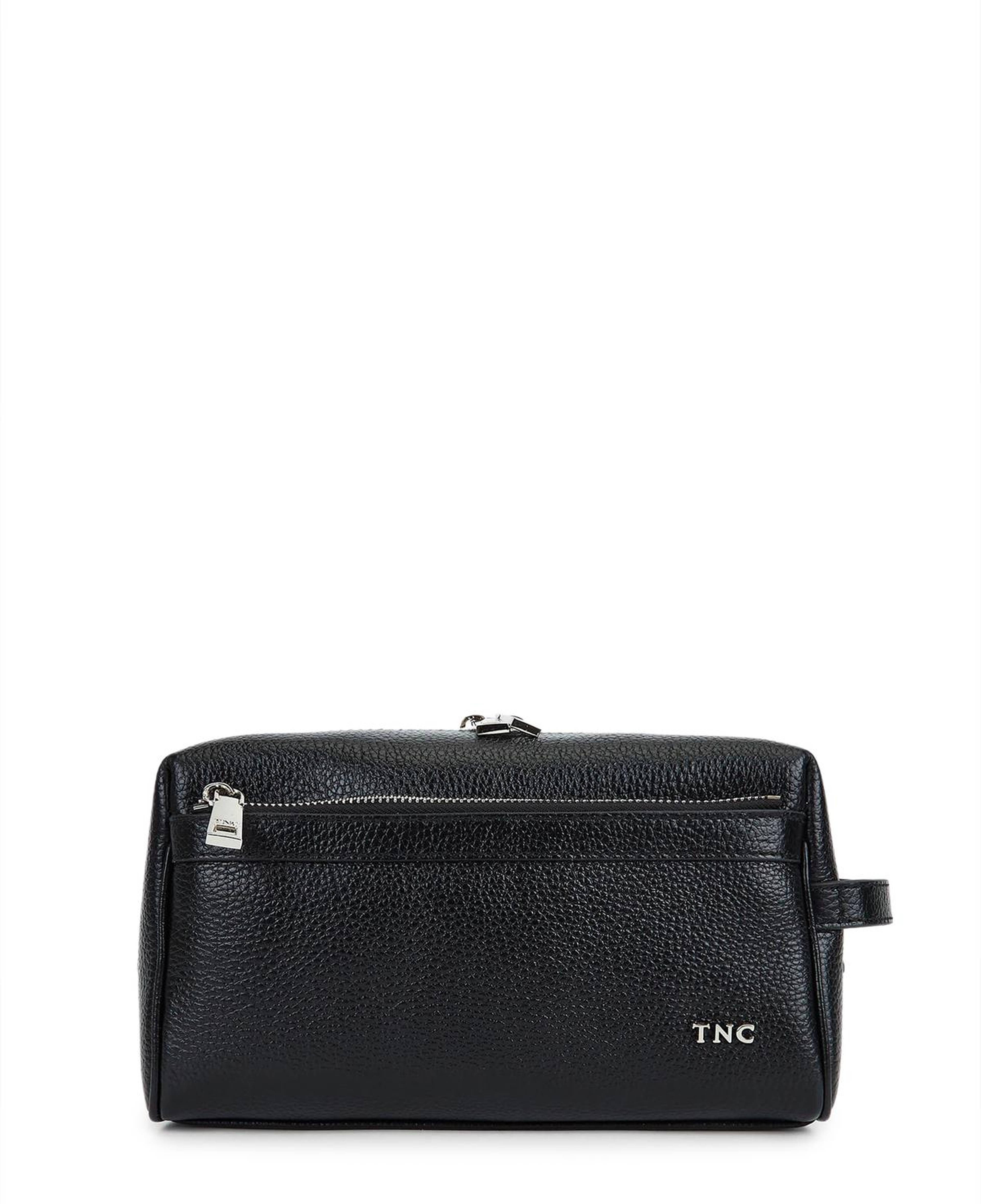 Tamer Tanca Erkek Hakiki Deri Siyah Traş Çantası