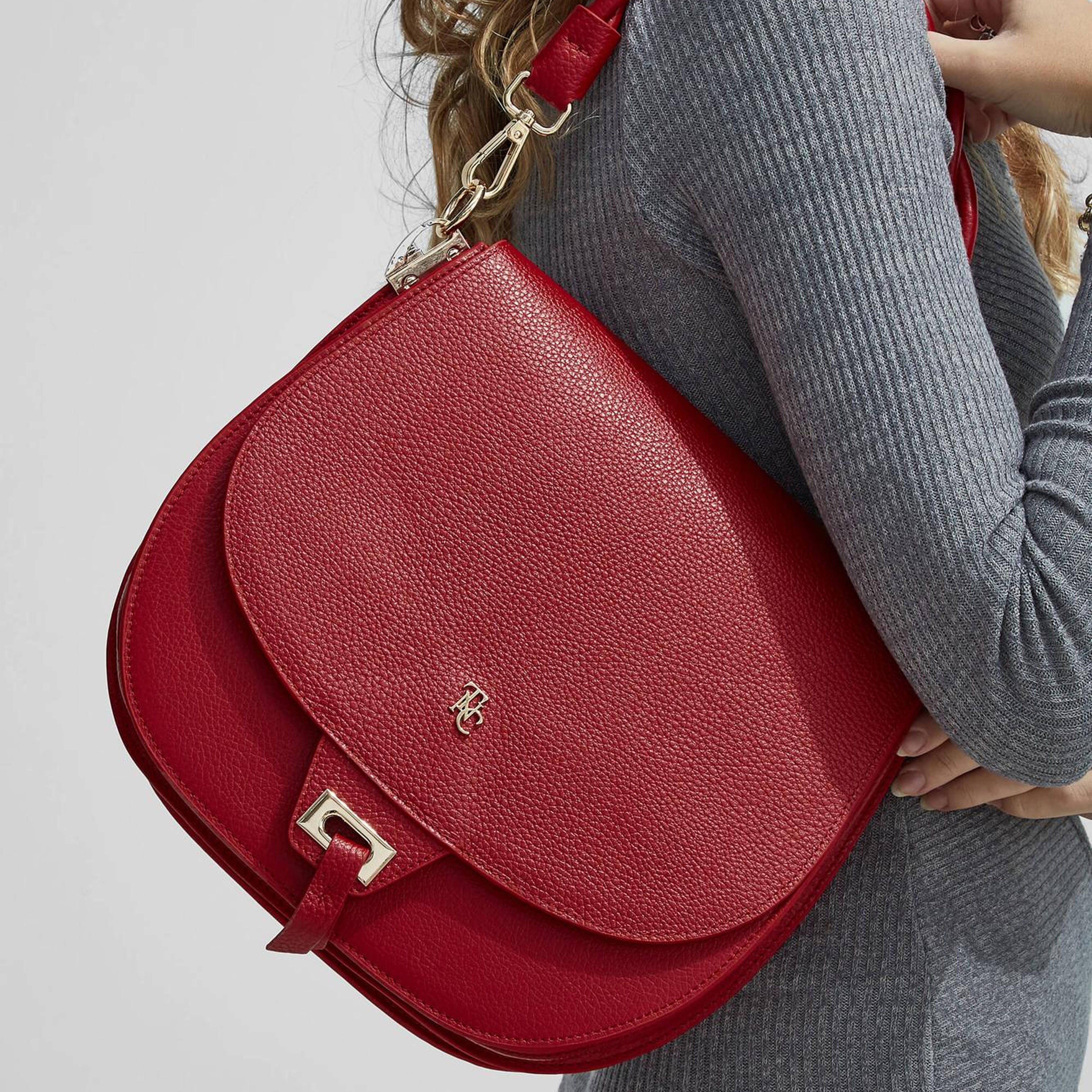 Tamer Tanca Kadın Hakiki Deri Kırmızı Kol Çantası