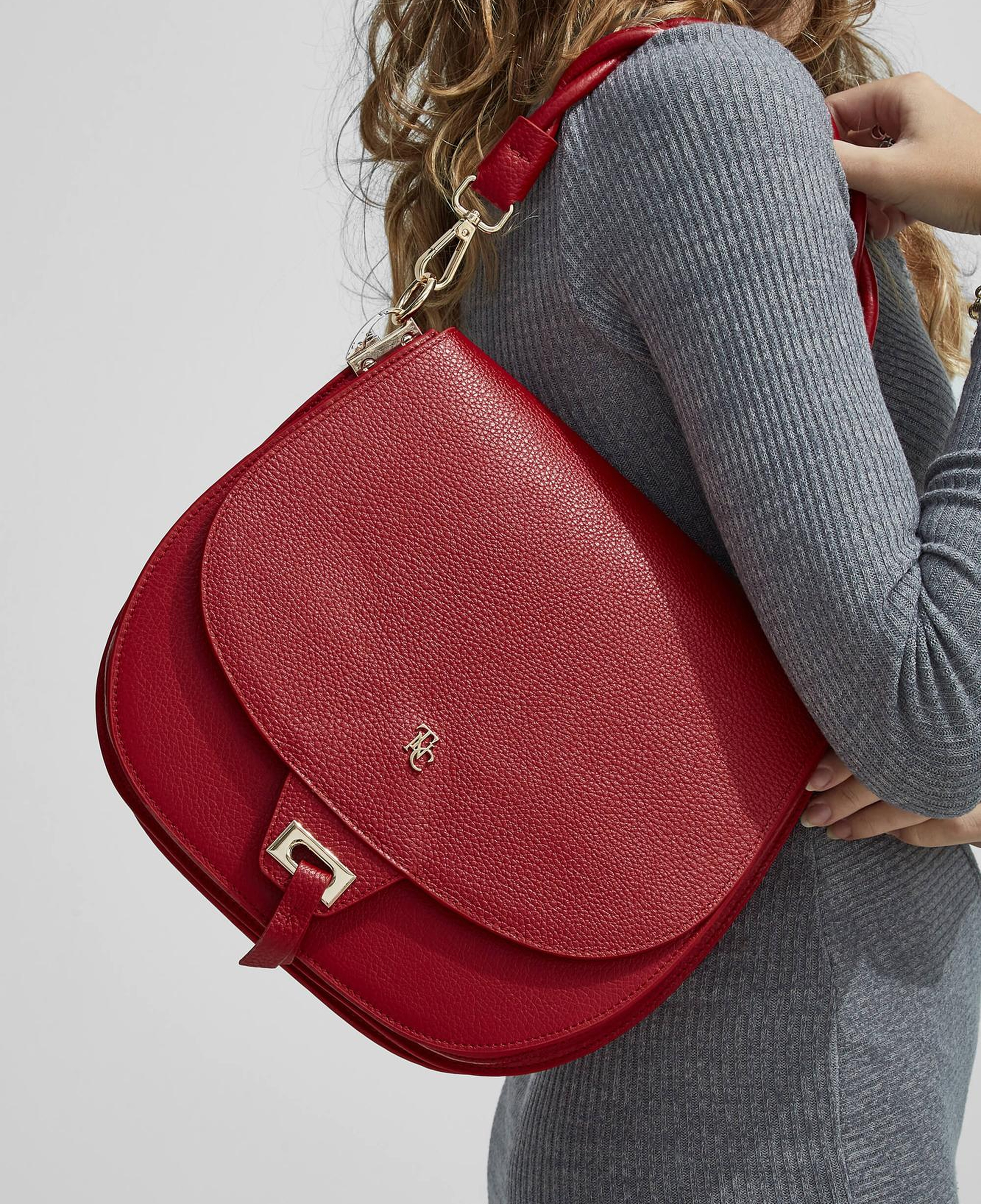 Tamer Tanca Kadın Hakiki Deri Kırmızı Kol Çantası