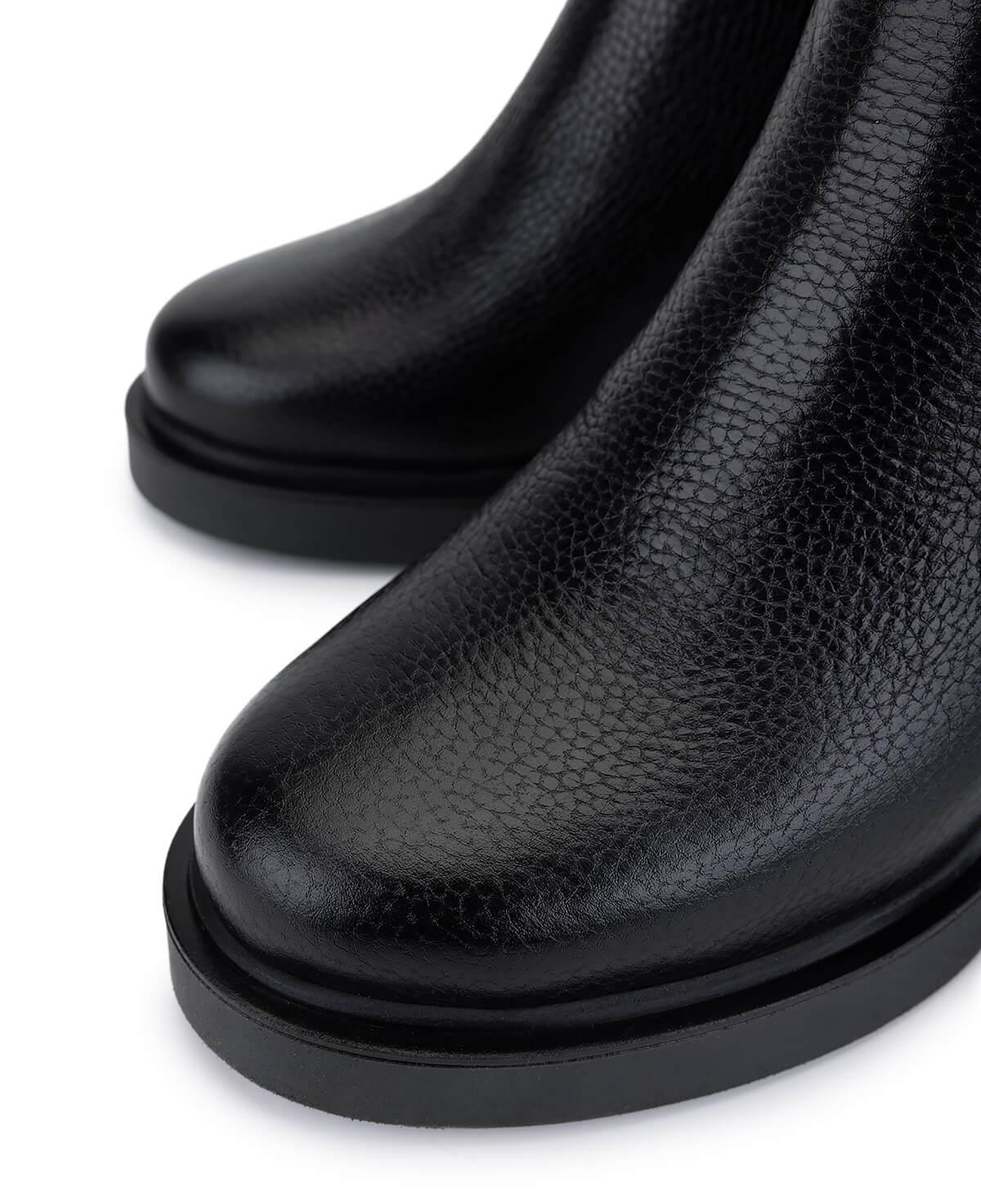 Tamer Tanca Kadın Hakiki Deri Siyah Floter Topuklu Bot