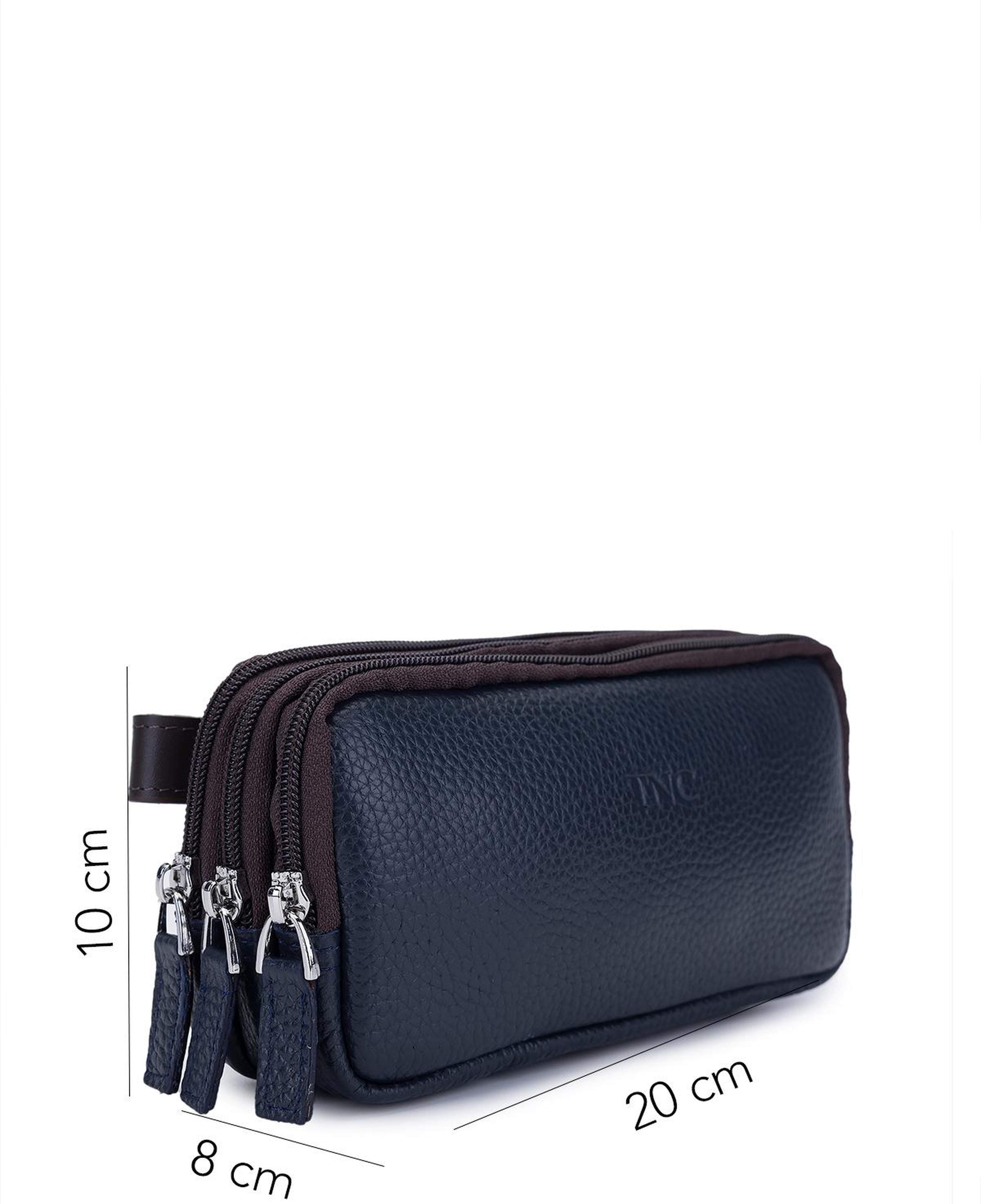 Tamer Tanca Erkek Hakiki Deri Lacivert El Çantası