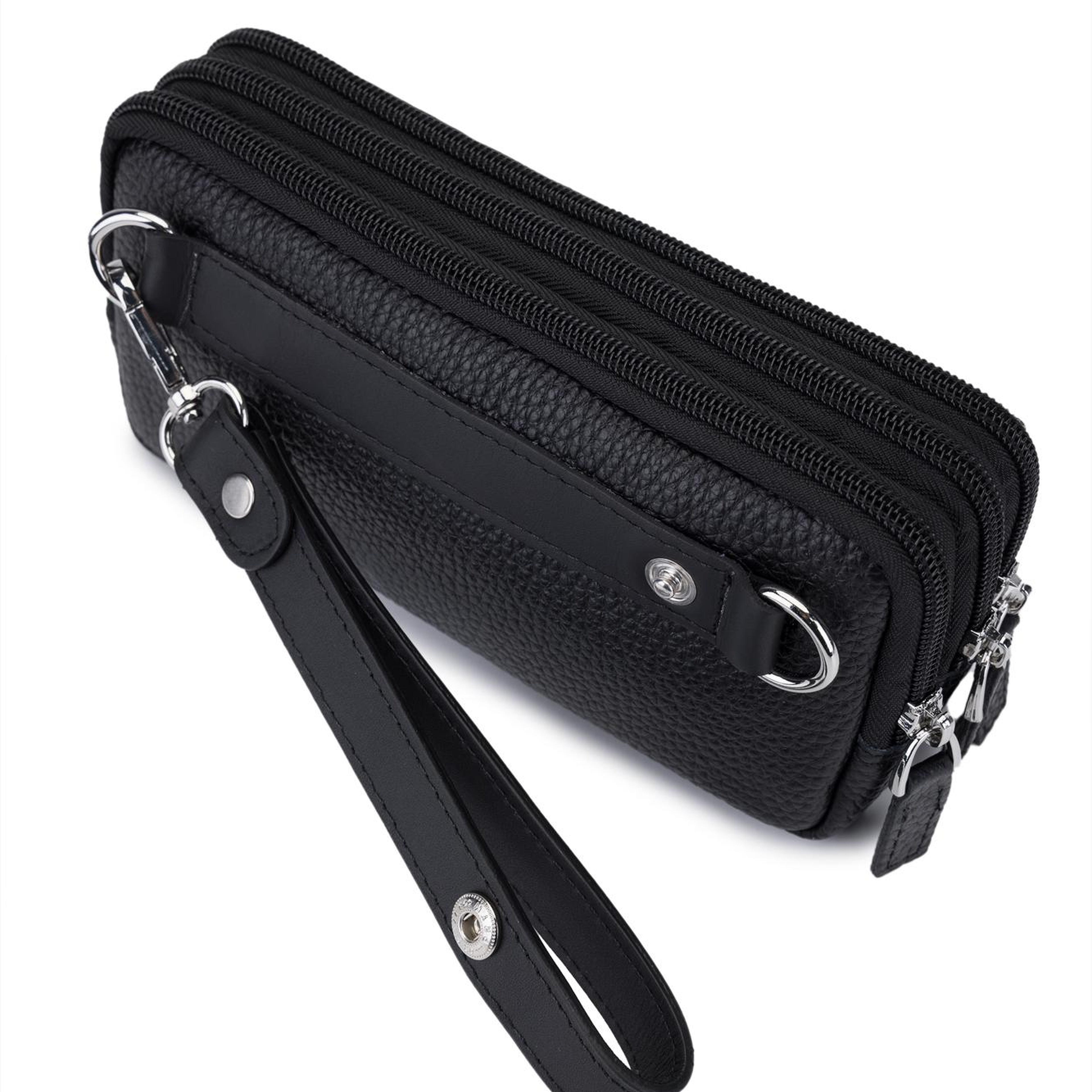 Tamer Tanca Erkek Hakiki Deri Siyah El Çantası