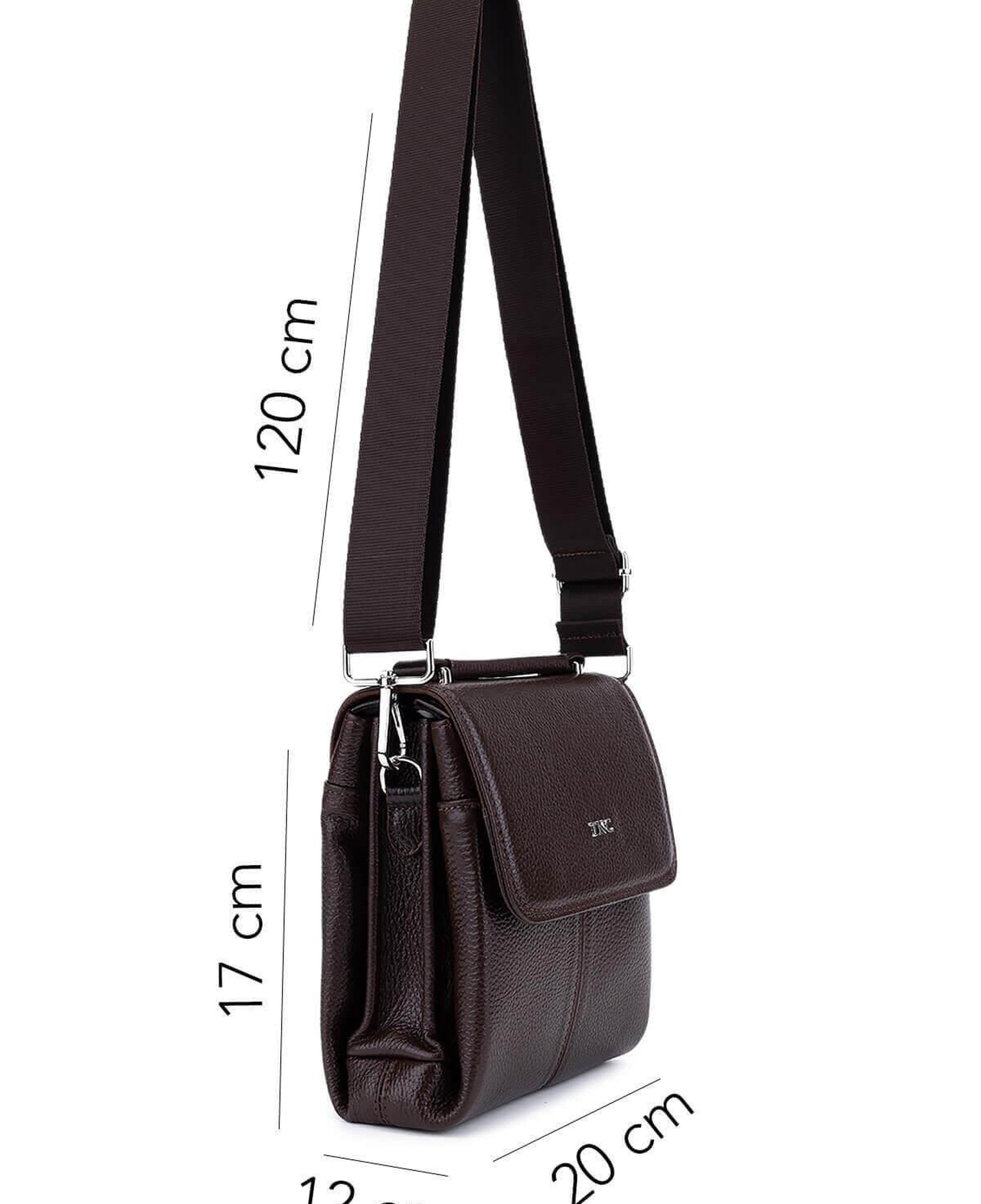 Tamer Tanca Erkek Hakiki Deri Kahverengi Postacı Çanta