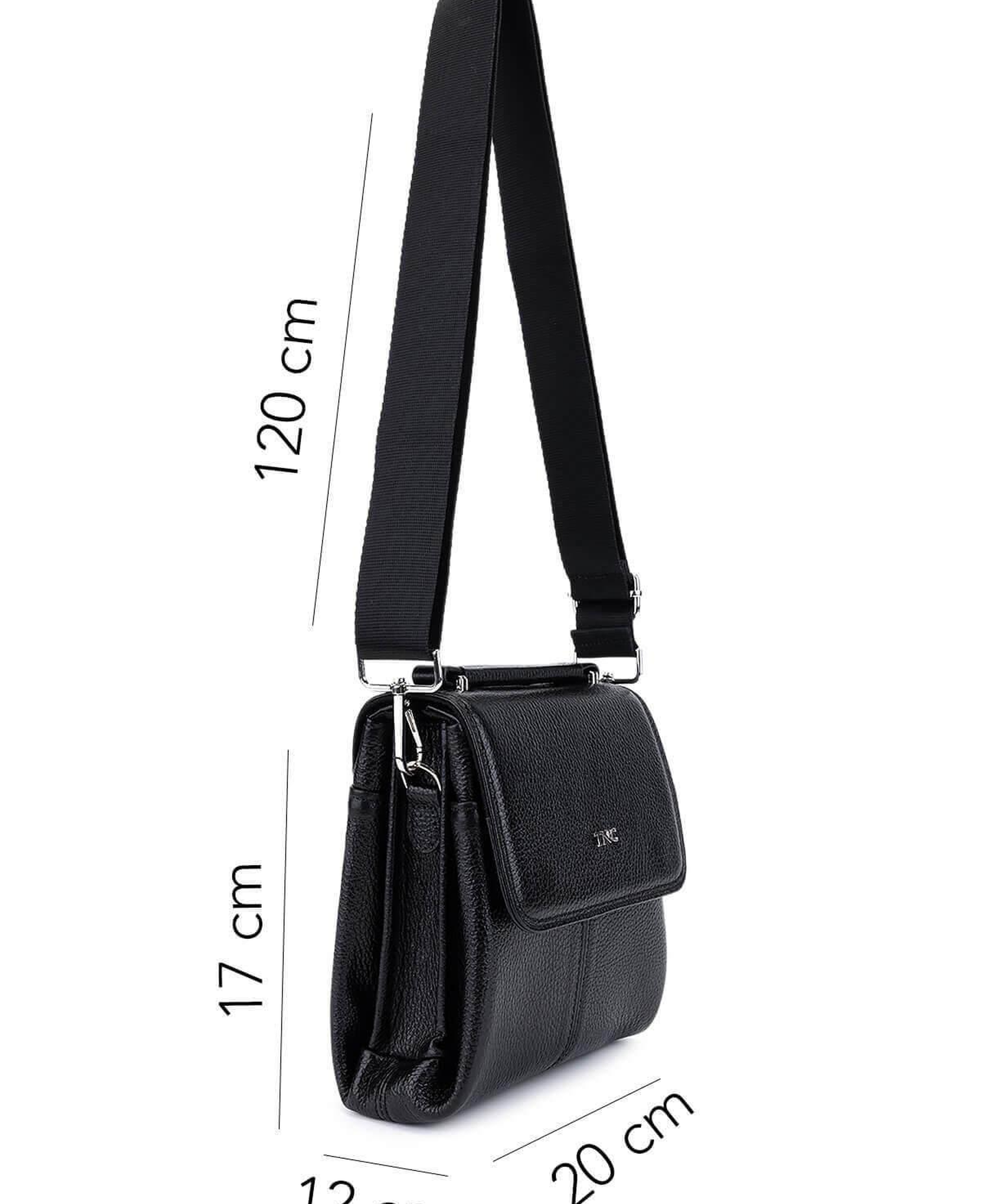 Tamer Tanca Erkek Hakiki Deri Siyah Postacı Çanta