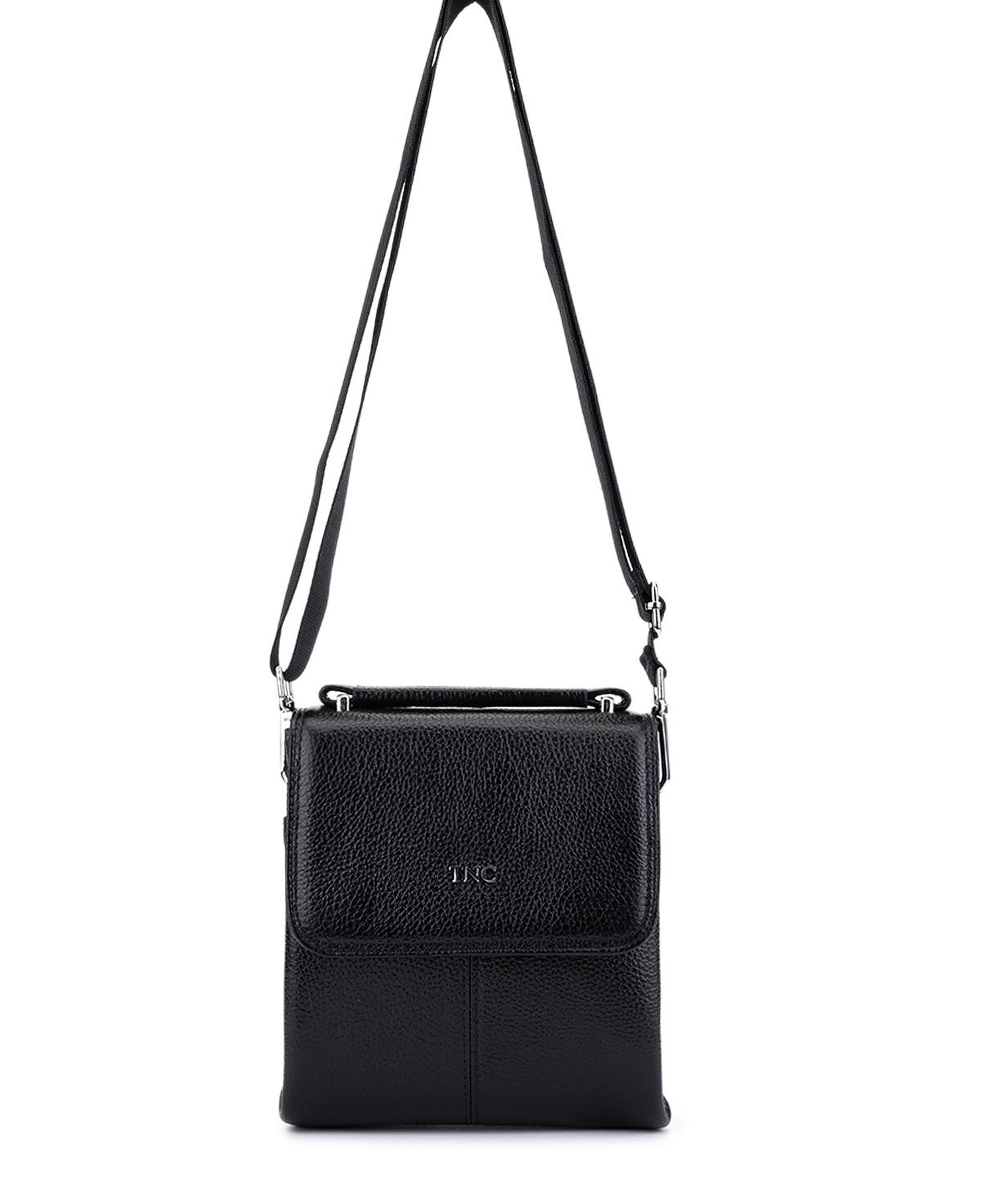 Tamer Tanca Erkek Hakiki Deri Siyah Postacı Çanta