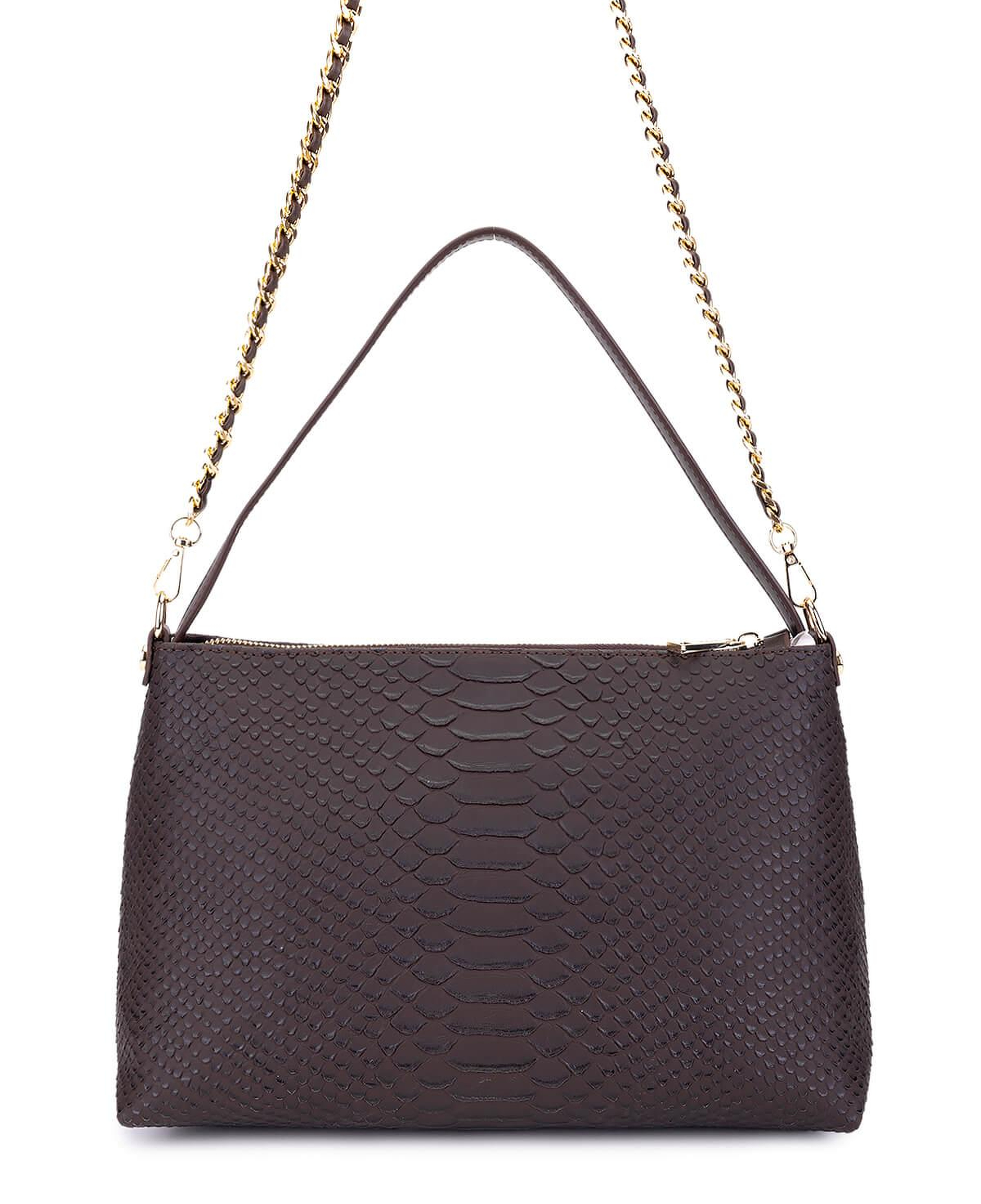 Tamer Tanca Kadın Suni Deri Kahverengi Kol Çantası