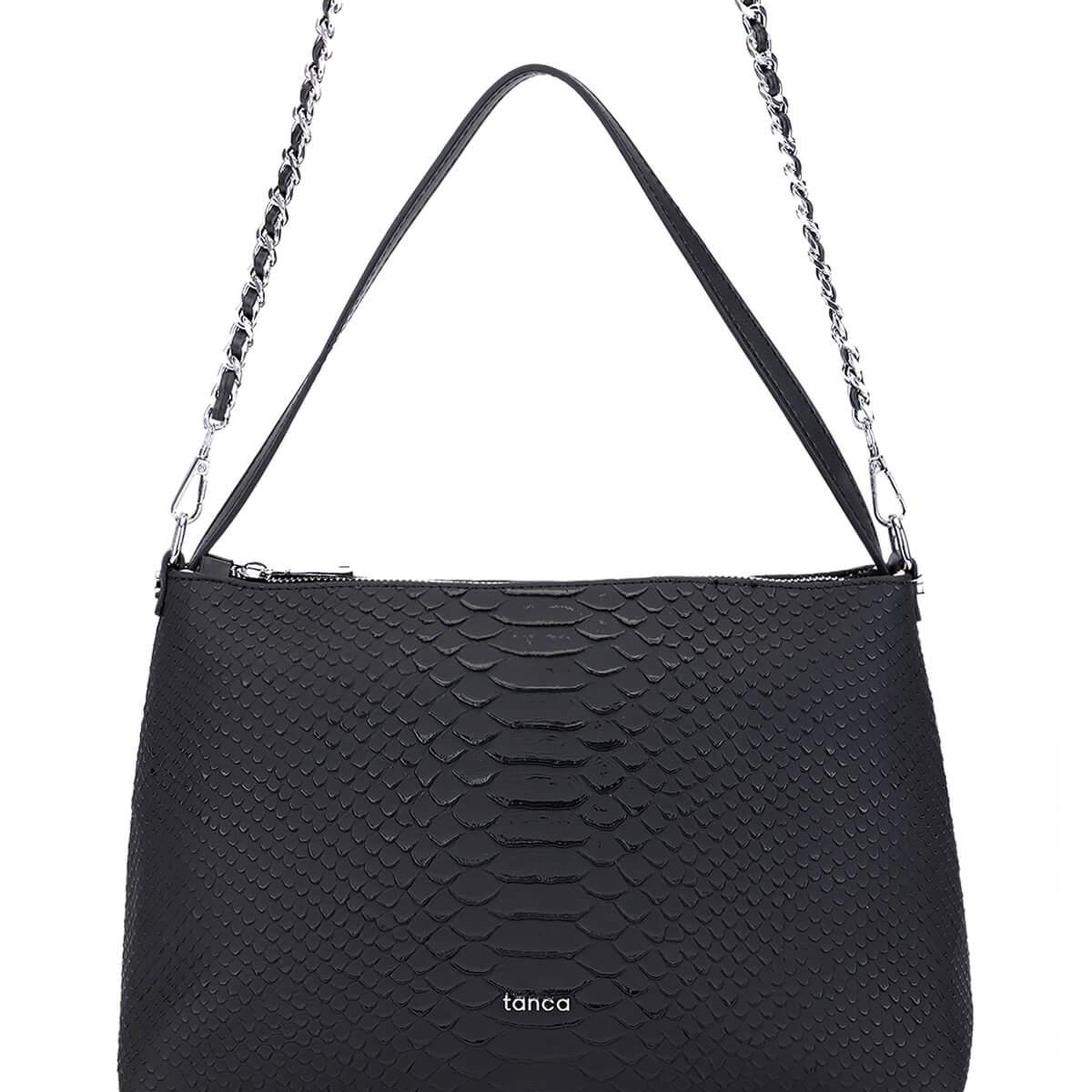 Tamer Tanca Kadın Suni Deri Siyah Kol Çantası