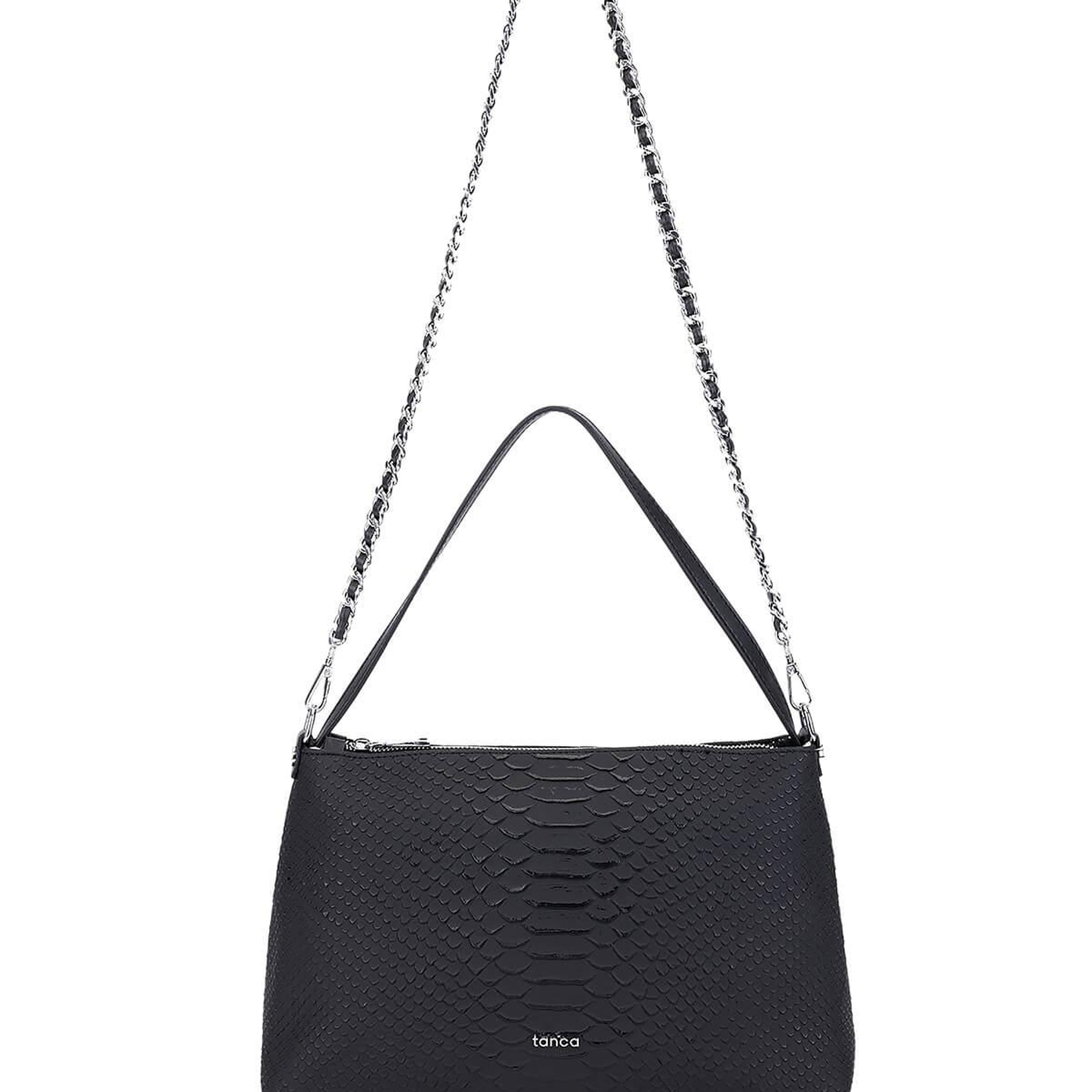 Tamer Tanca Kadın Suni Deri Siyah Kol Çantası