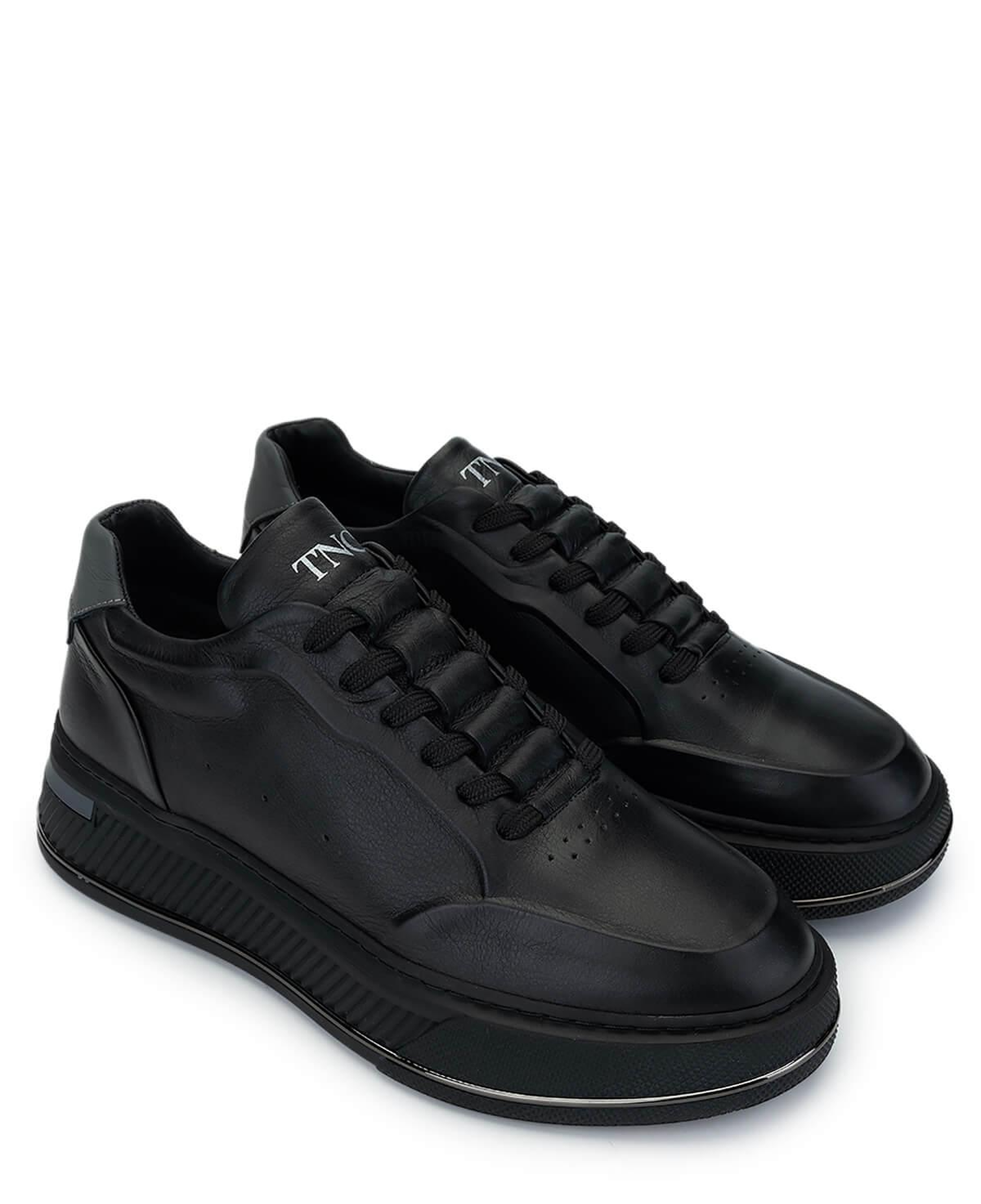 Tamer Tanca Erkek Hakiki Deri Siyah Sneakers & Spor Ayakkabı