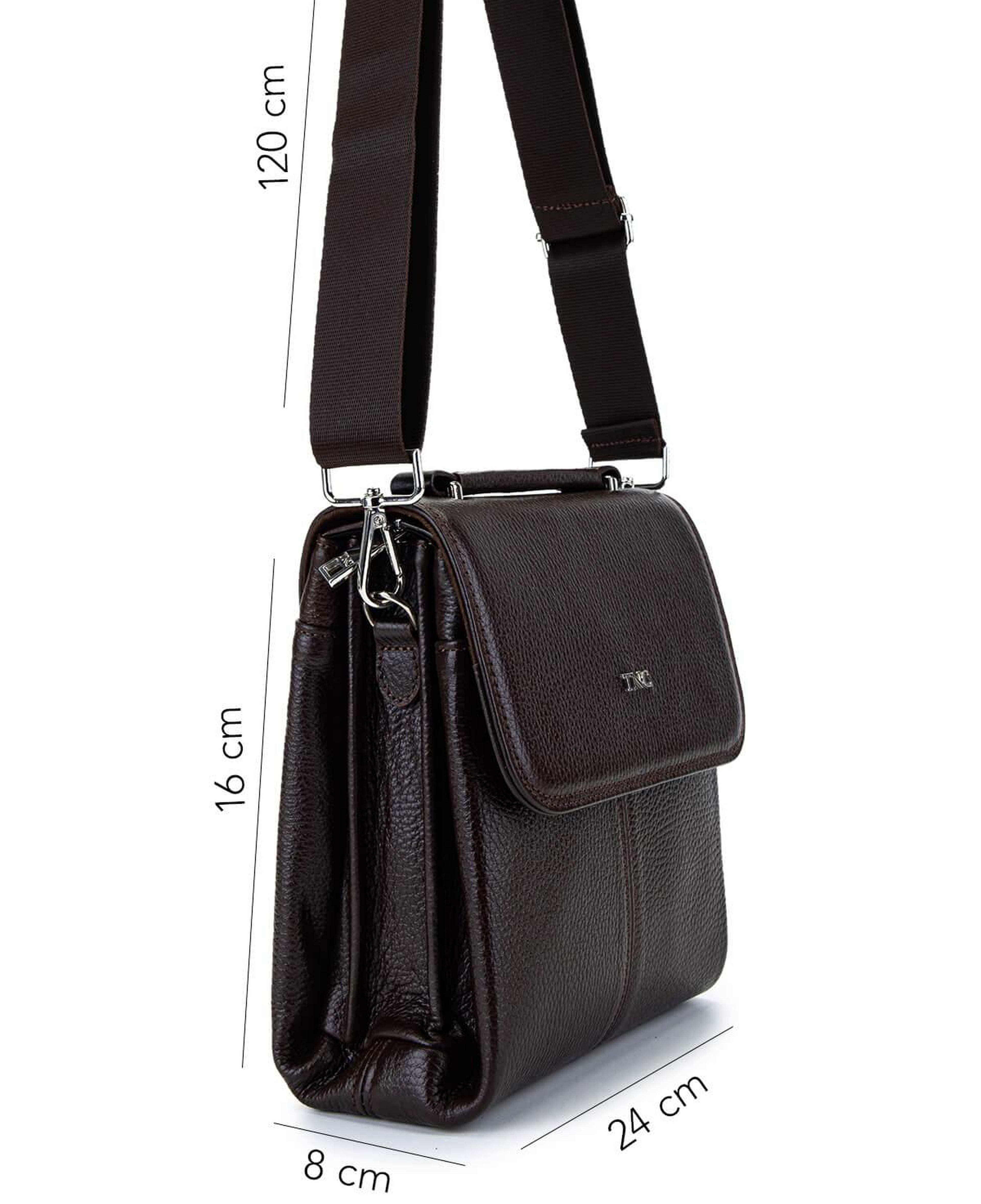 Tamer Tanca Erkek Hakiki Deri Kahverengi Postacı Çanta