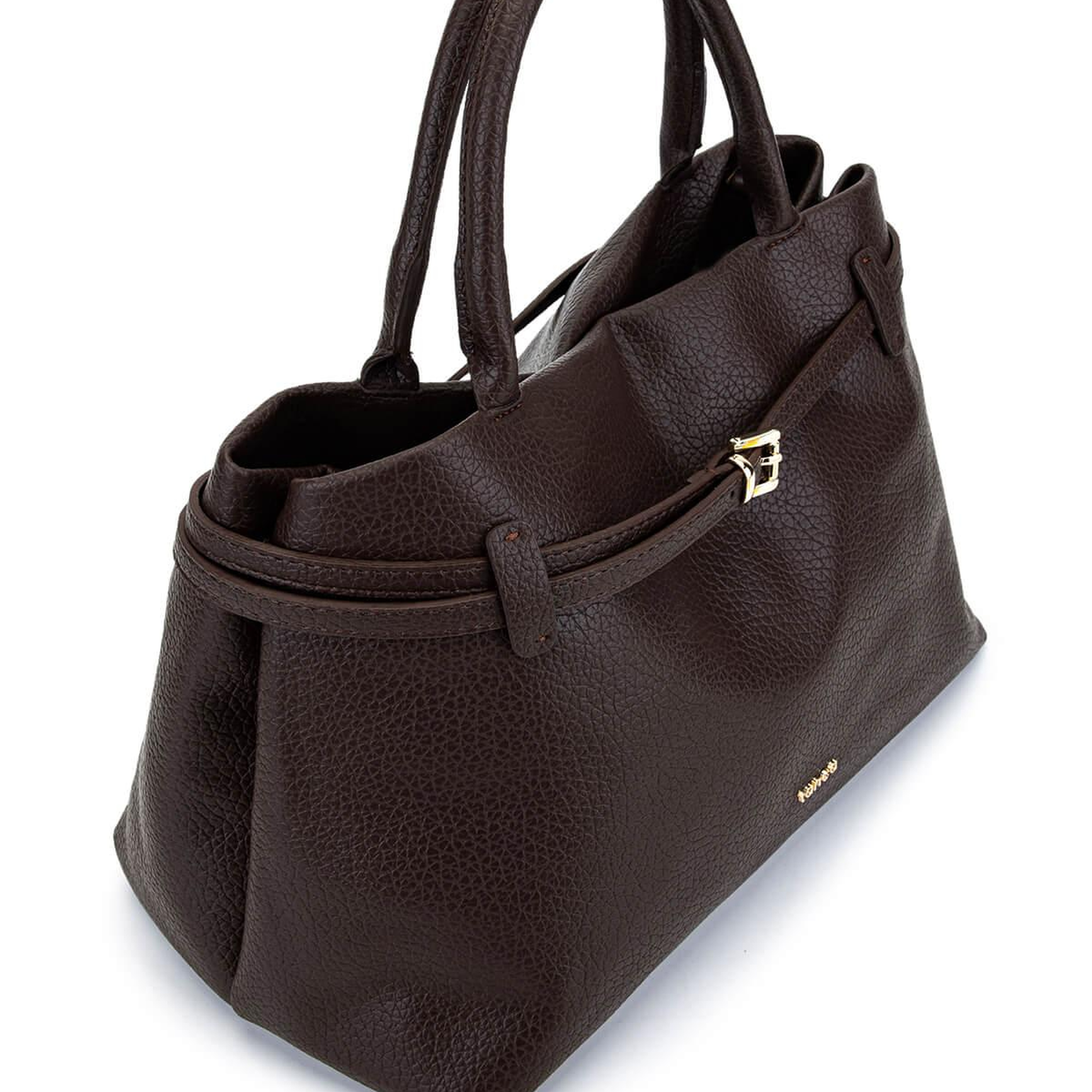 Tamer Tanca Kadın Suni Deri Kahverengi Kol Çantası