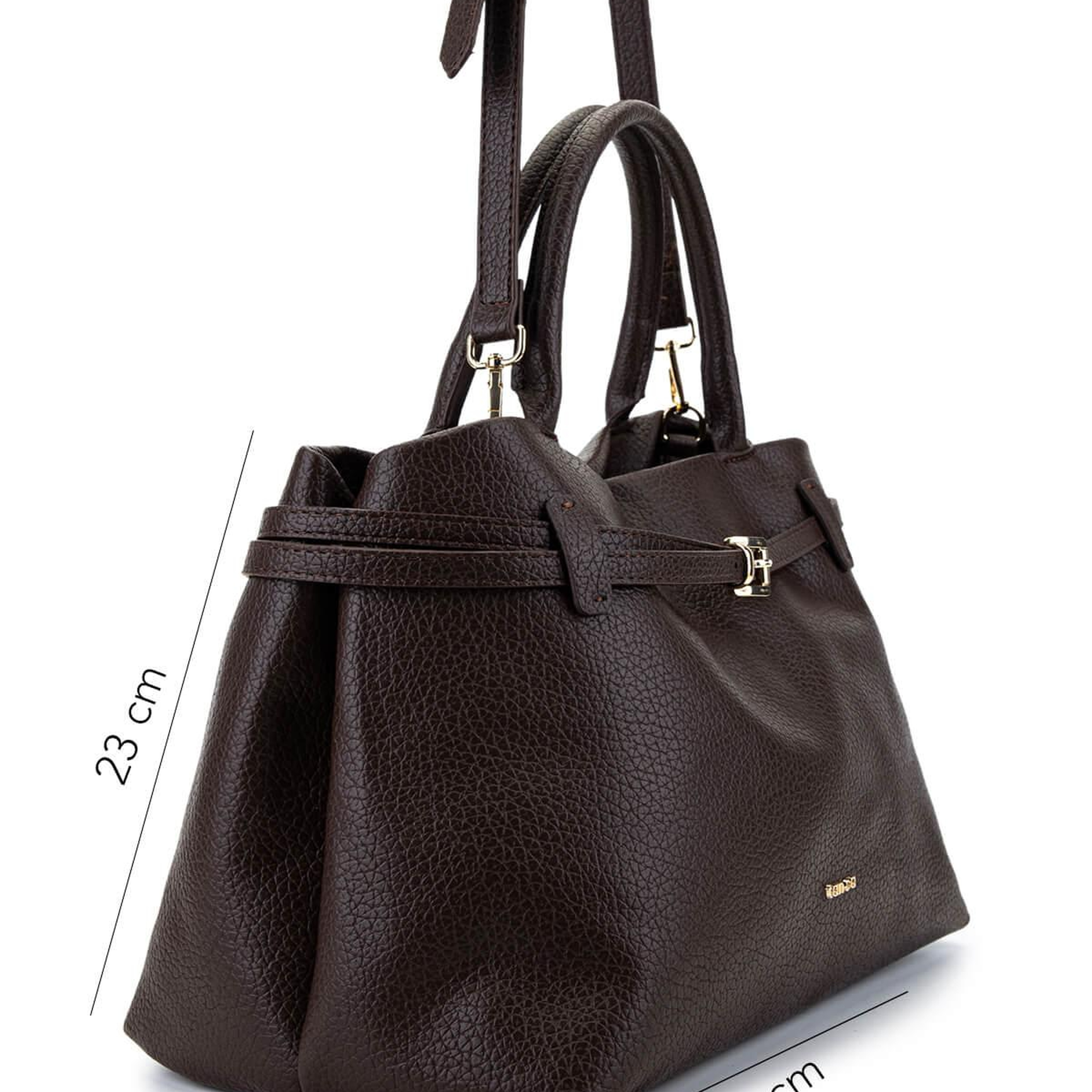 Tamer Tanca Kadın Suni Deri Kahverengi Kol Çantası