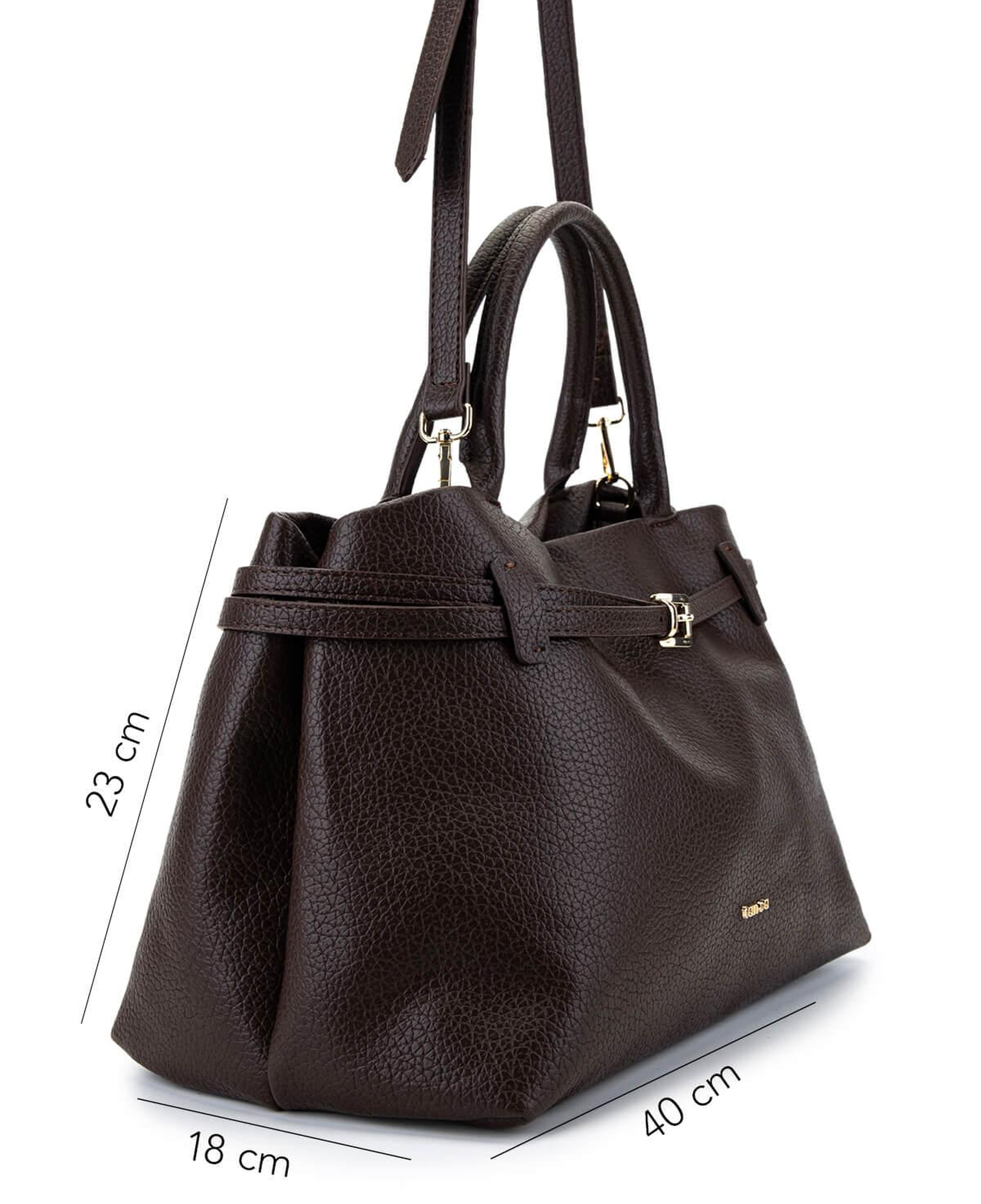 Tamer Tanca Kadın Suni Deri Kahverengi Kol Çantası