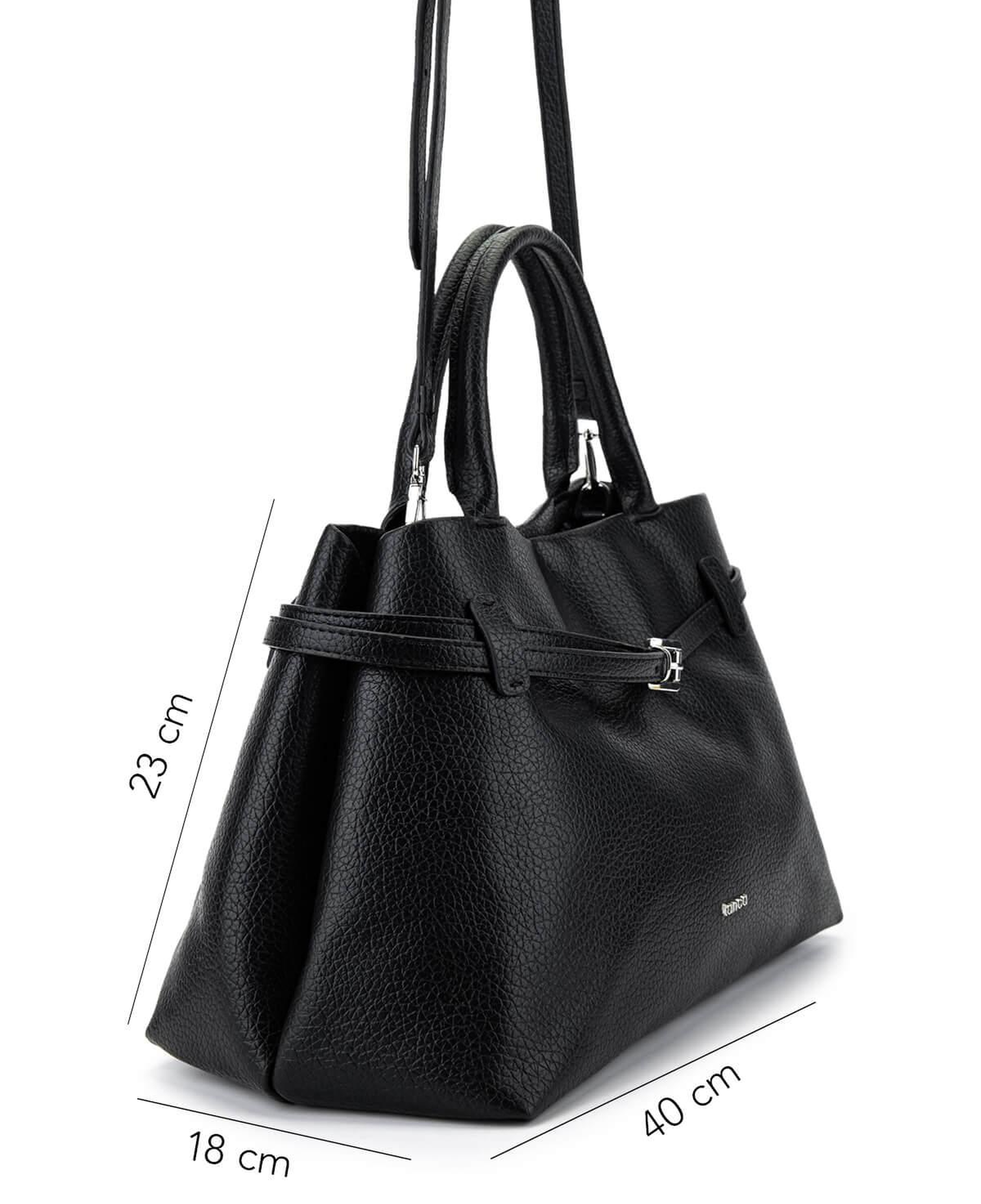 Tamer Tanca Kadın Suni Deri Siyah Floter Kol Çantası