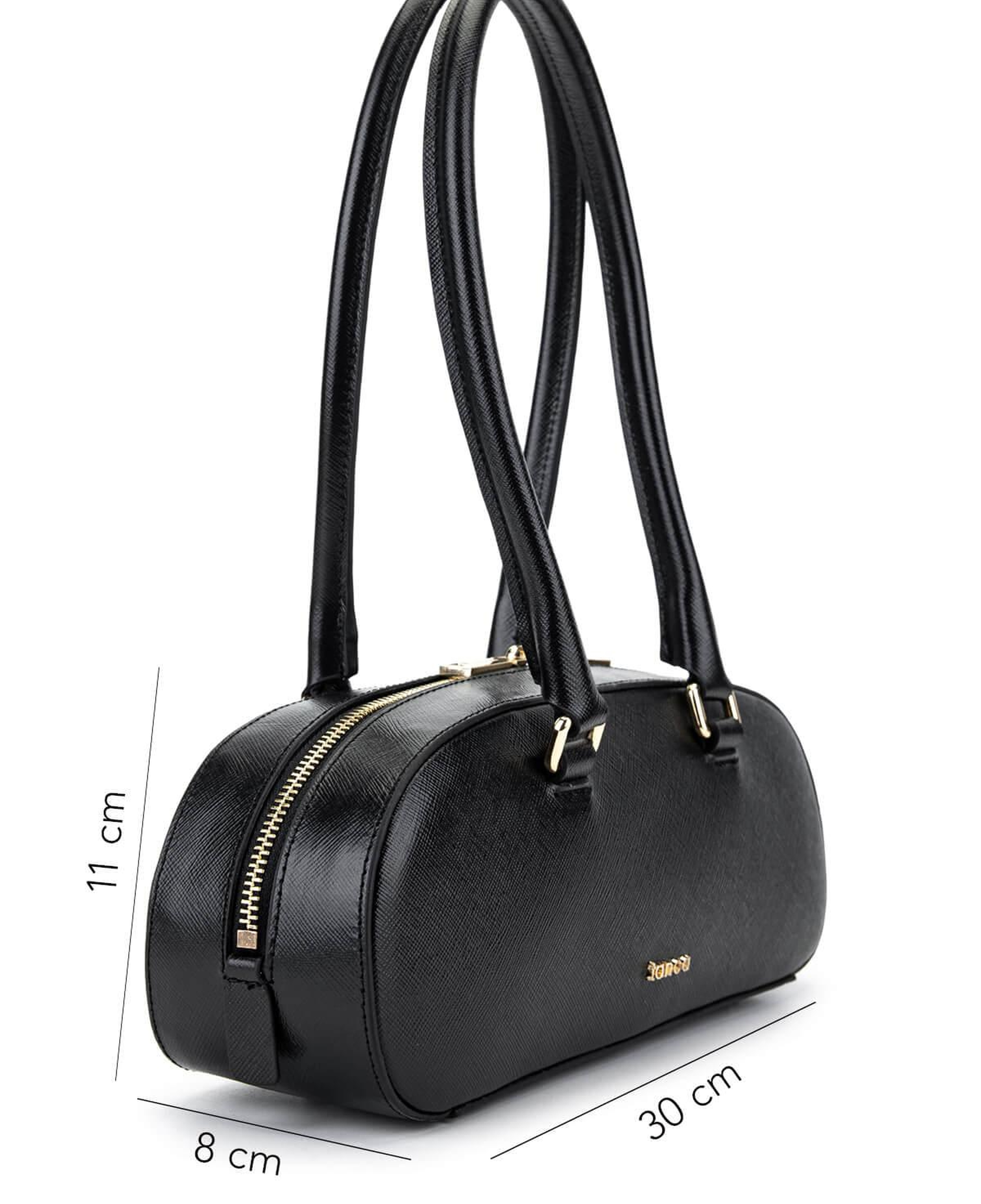 Tamer Tanca Kadın Hakiki Deri Siyah Kol Çantası