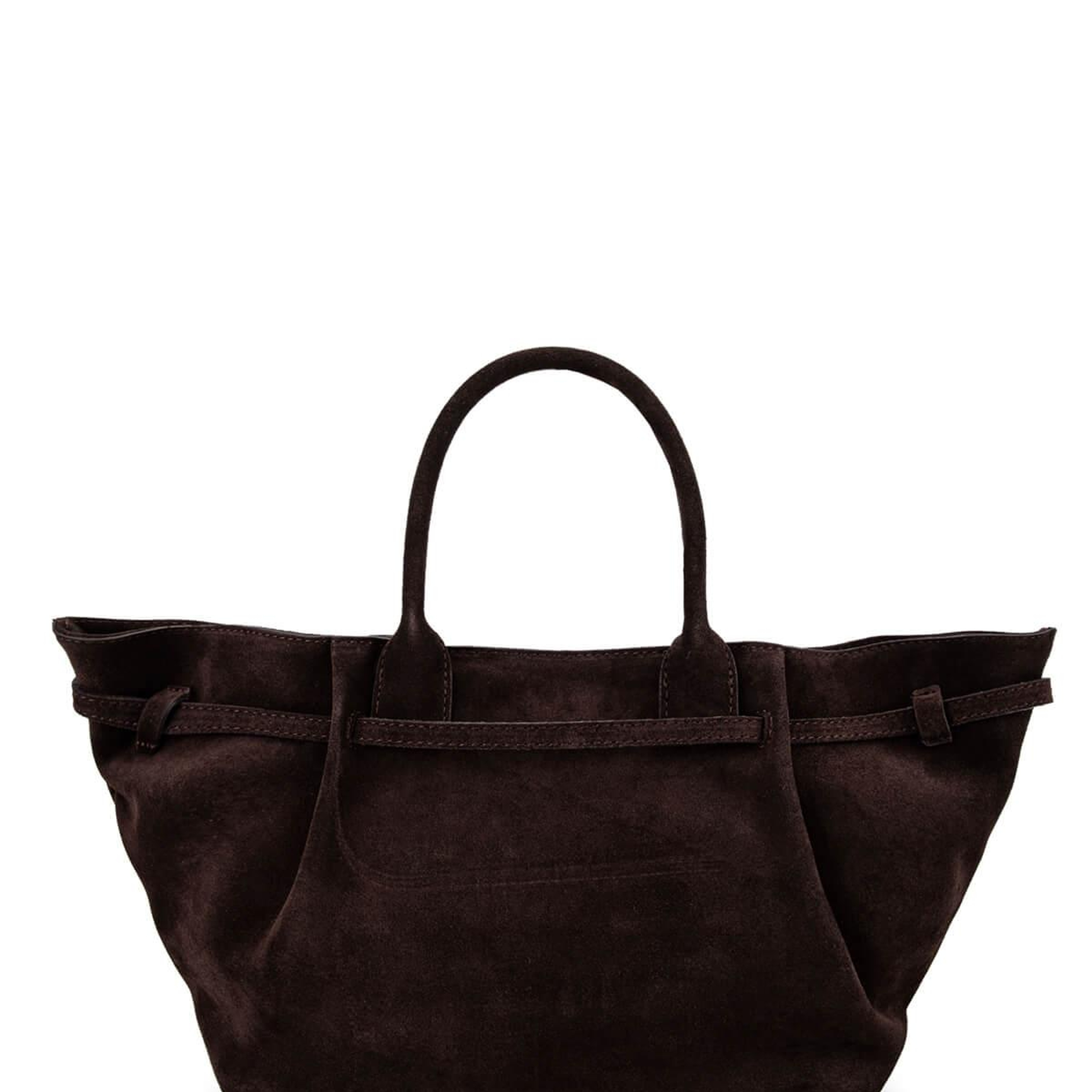 Tamer Tanca Kadın Hakiki Deri Kahverengi Süet Kol Çantası